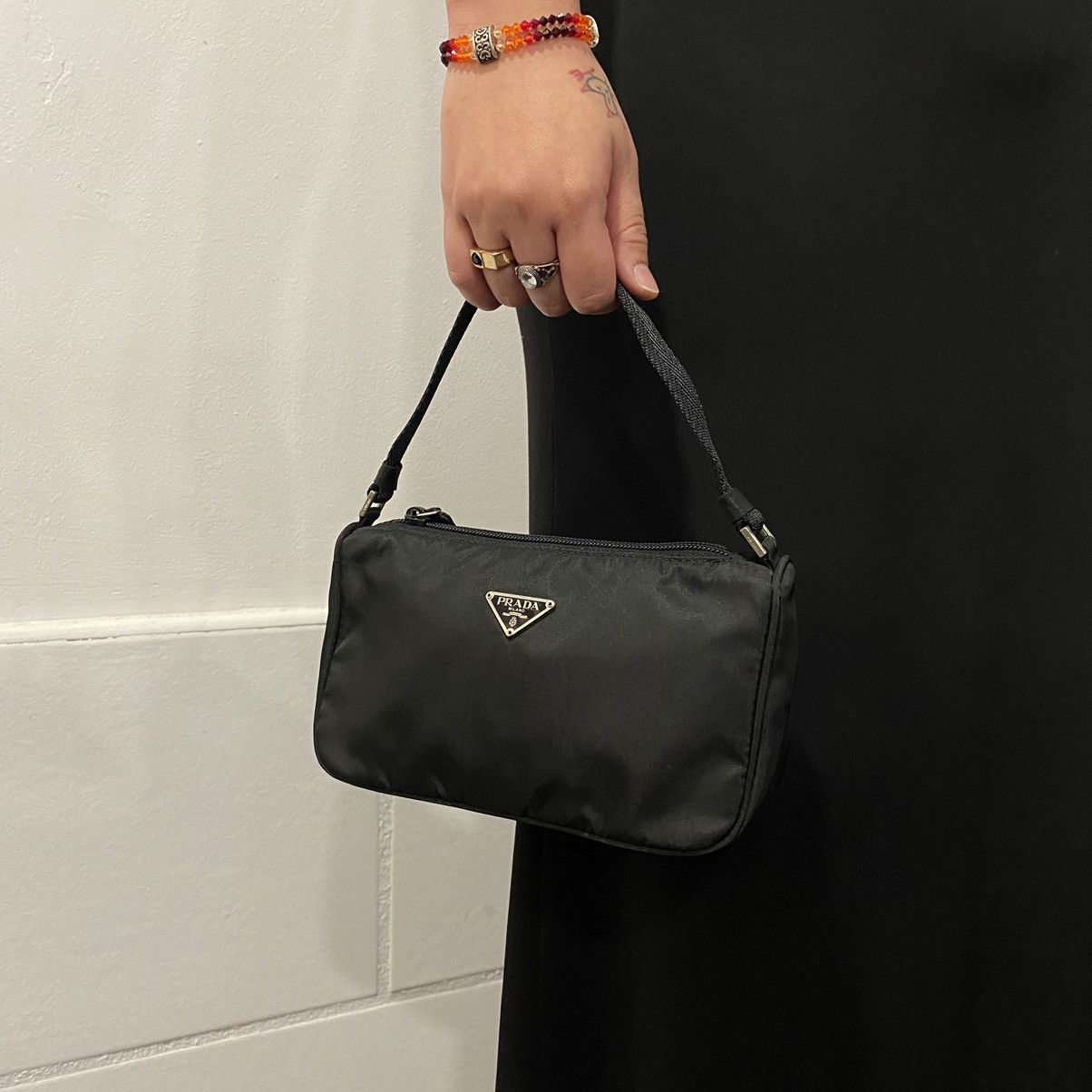 Prada Prada Pochette Small Nylon Handle Hobo Bag Grailed