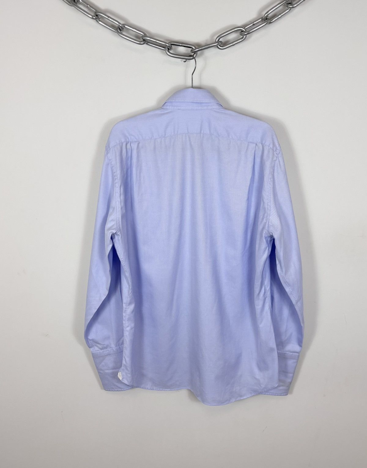 Other Emanuel Berg Men’s Blue Pinstripe Button Up Dress Shirt Size US XL / EU 56 / 4 - 18 Thumbnail