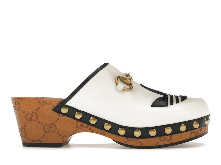 image of Gucci X Adidas Horsebit GG Clogs Size 36 in White, Women's