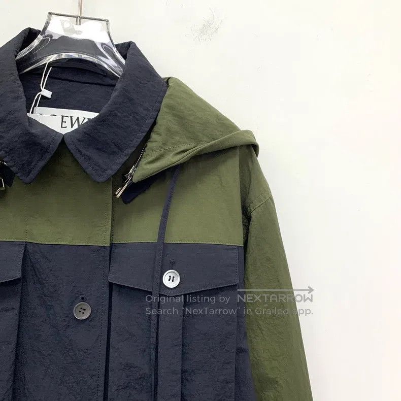 Loewe Loewe Multicolor Hooded Drawstring Long Sleeve Work Jacket Size XS / US 0-2 / IT 36-38 - 3 Thumbnail