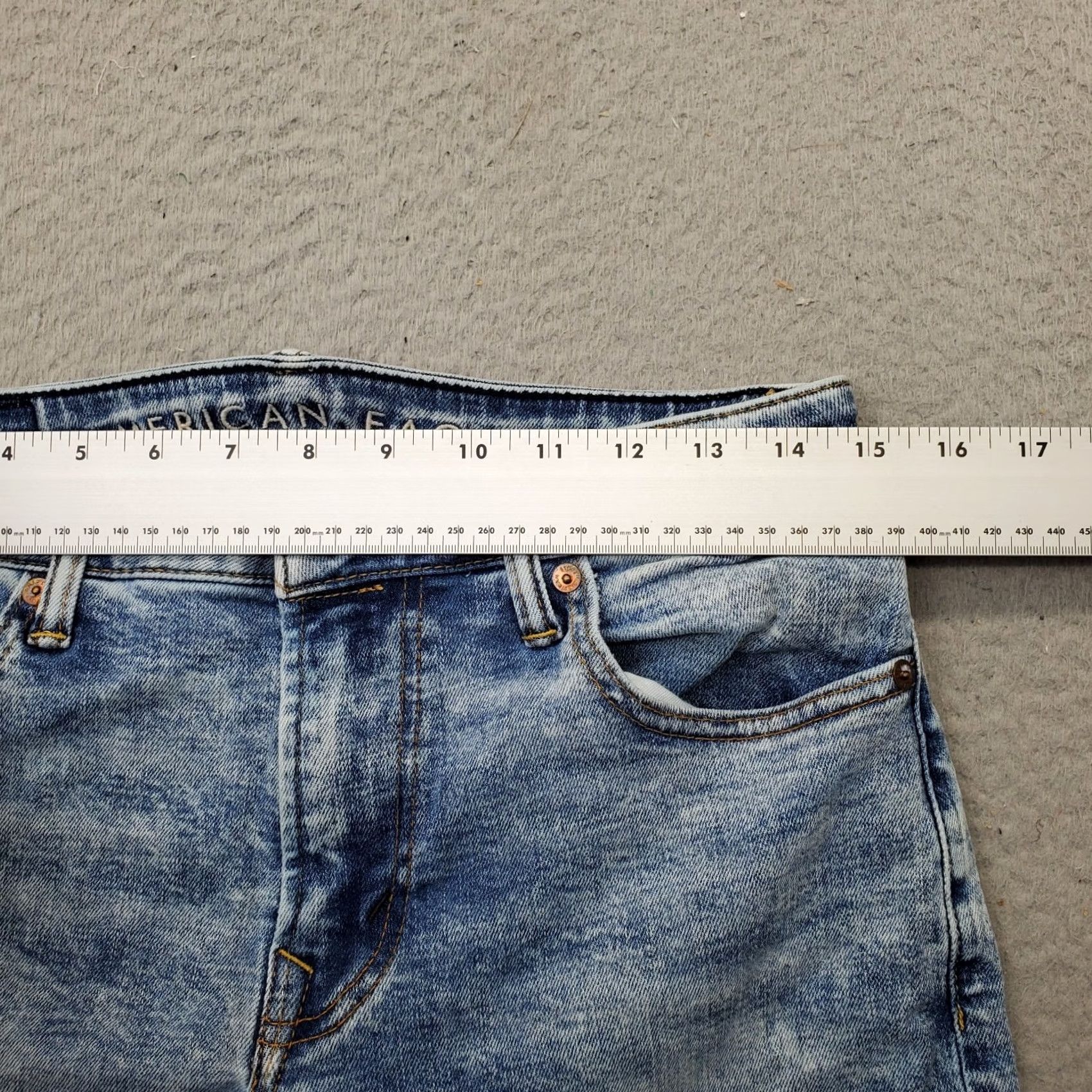 American Eagle Outfitters American Eagle Outfitters Straight Jeans Men 30/34 Blue Denim Slim Fit Acid Wash Size US 30 / EU 46 - 6 Thumbnail