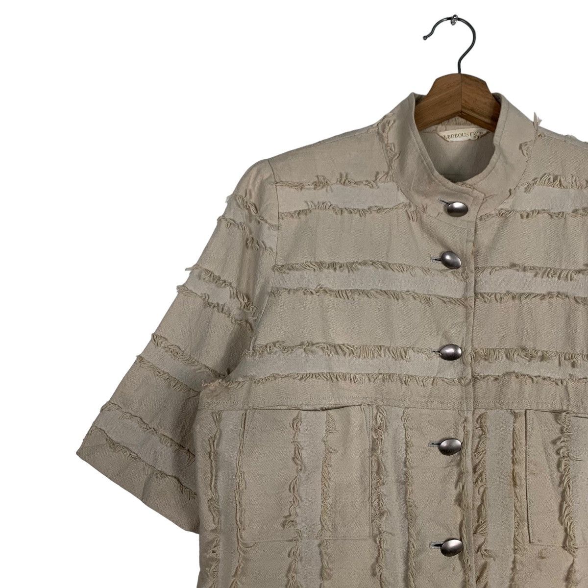Japanese Brand LEOBOUSTYLE Made in Japan Short Sleeve Blouse #0535-C25 Size ONE SIZE - 6 Thumbnail