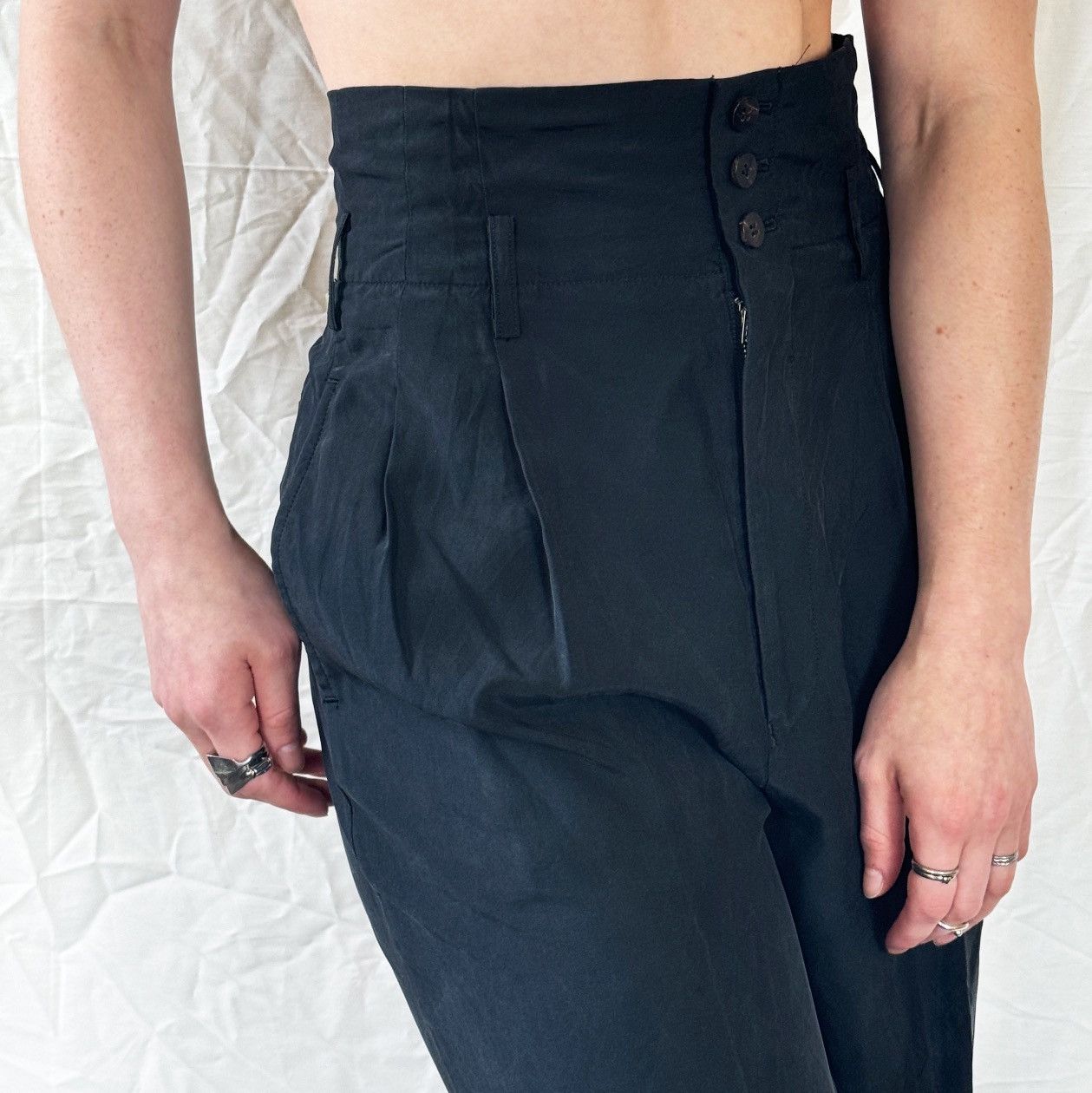 Comme des Garcons × Tricot Comme des Garcons Tricot Comme des Garcons FW 1989 Silk Pants Size 28" / US 6 / IT 42 - 6 Thumbnail