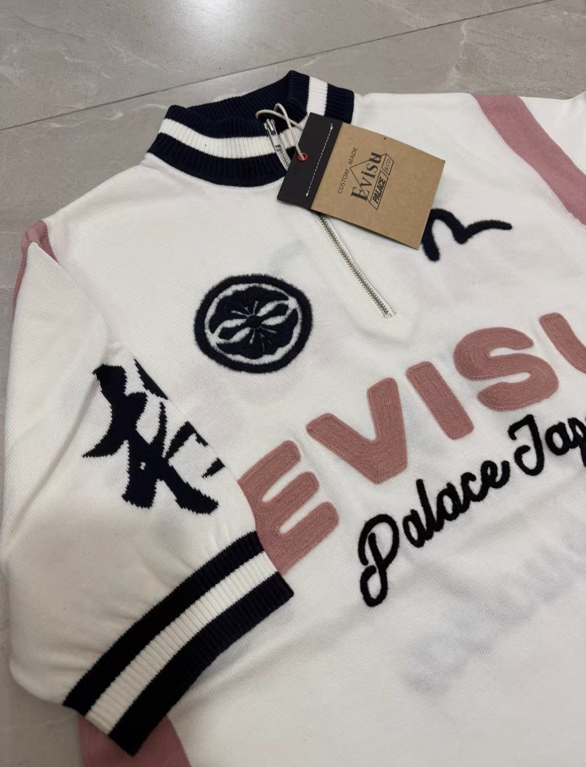 Palace PALACE x EVISU SS26 Contrast Short Sleeve Knit Top J34 Size US M / EU 48-50 / 2 - 2 Thumbnail