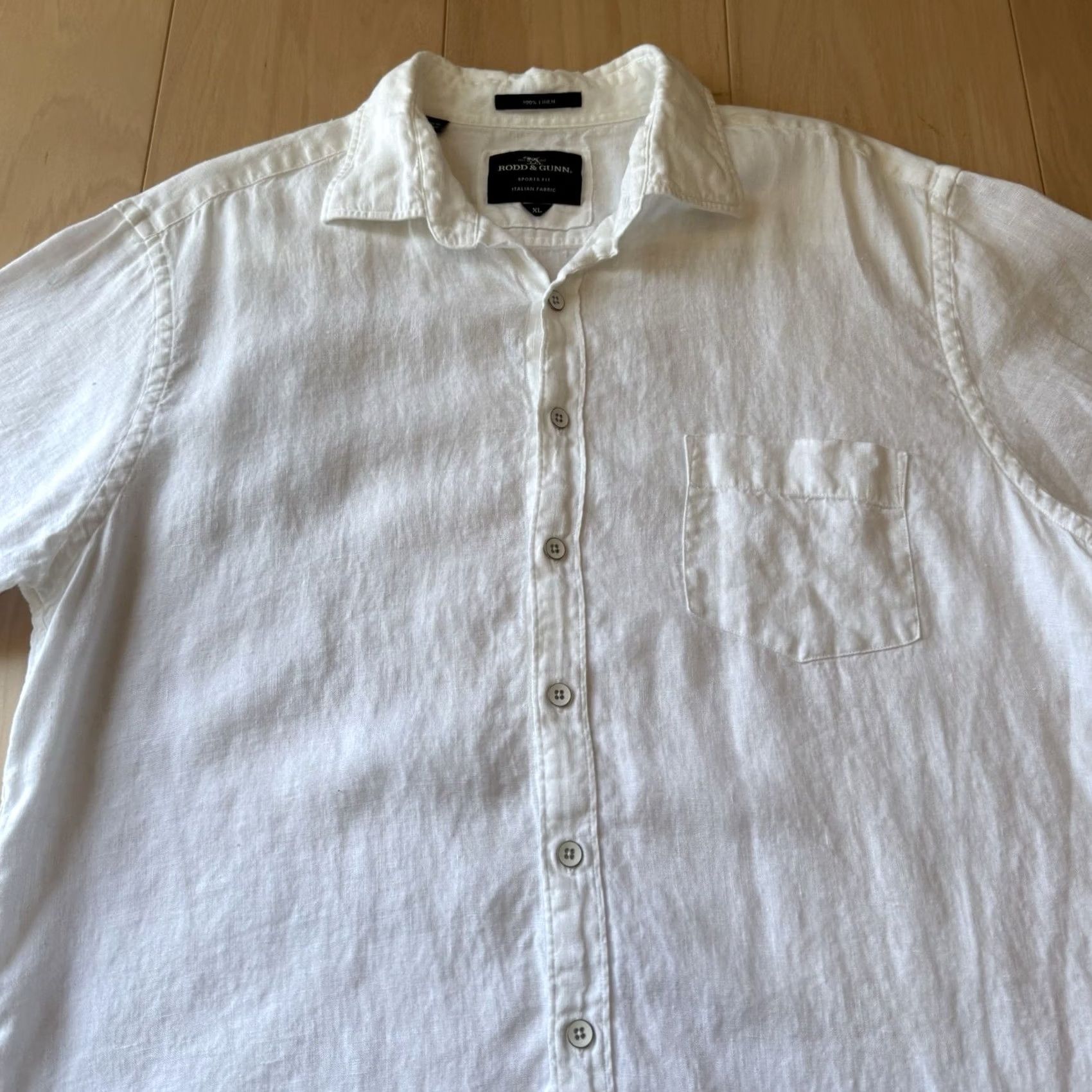 Rodd & Gunn Rodd & Gunn Linen Shirt XL White Casual Short Button Up New York Minimalist Mens Size US XL / EU 56 / 4 - 3 Thumbnail