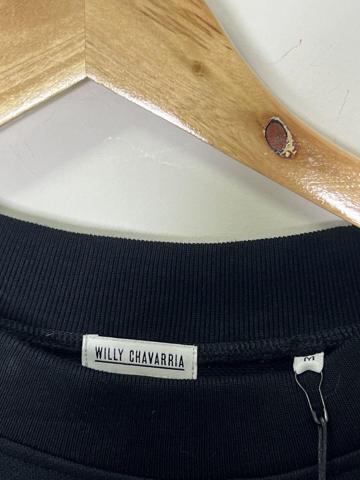 Designer × Japanese Brand × Willy Chavarria WILLY CHAVARRIA Bomber Crew in Solid Black Size US M / EU 48-50 / 2 - 5 Thumbnail