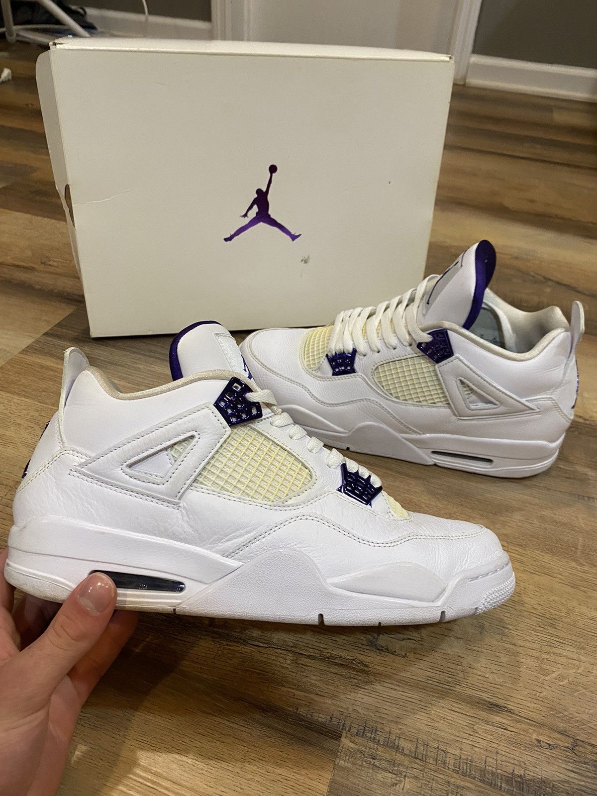 Jordan Brand Jordan 4 Mettalic Purple 2020 Size US 12 / EU 45 - 2 Thumbnail