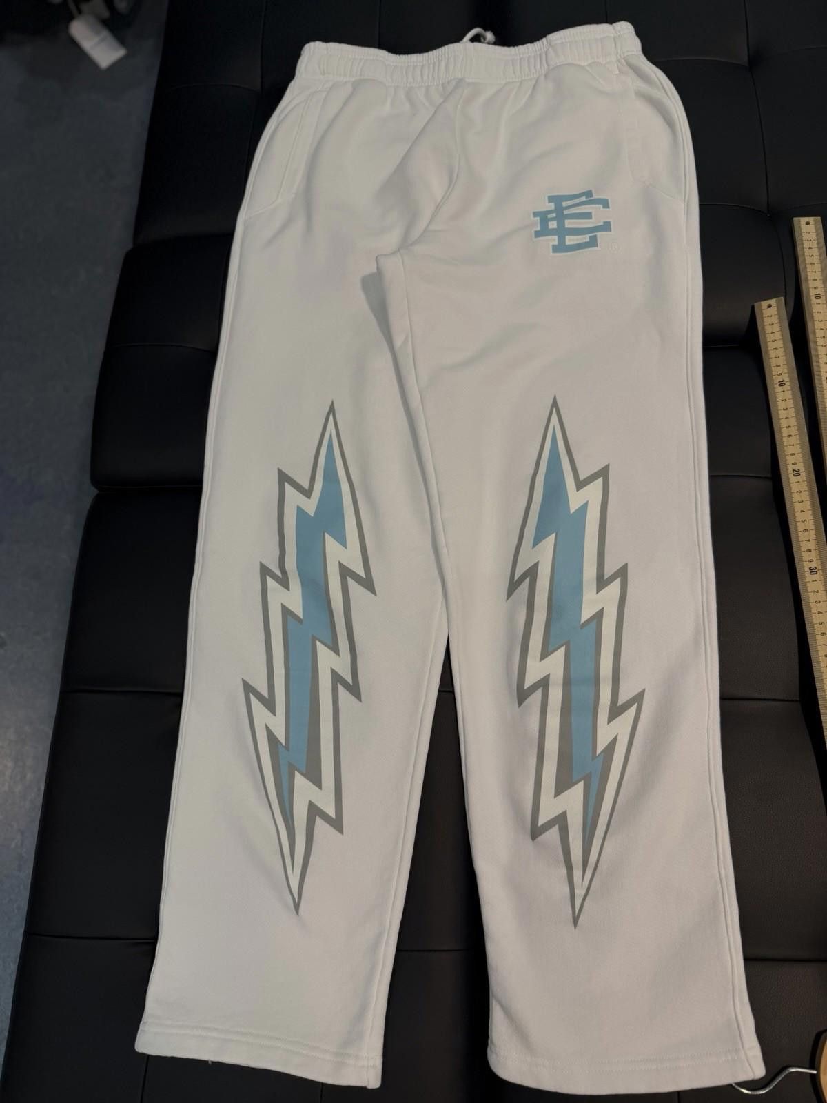Eric Emanuel ERIC EMANUEL White /Blue Bolt (SWEATPANTS ONLY) BRAND NEW Size US 34 / EU 50 - 1 Thumbnail