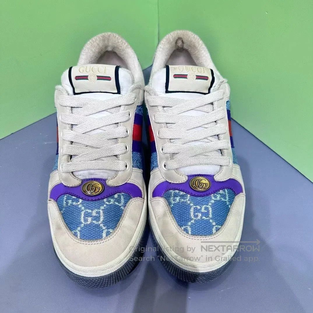 Gucci Gucci Distressed GG Enamel Sneakers. Size US 6 / EU 39 - 2 Thumbnail