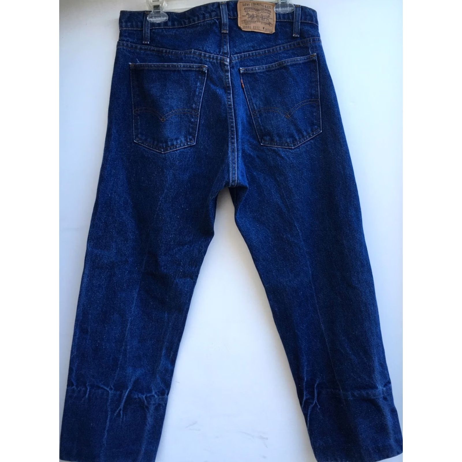 Levi's VINTAGE Levi's 505 Orange Tab USA Jeans 36 x 26.5 Inseam Blue Denim Zipper Fly Casual Mens Size US 36 / EU 52 - 4 Thumbnail