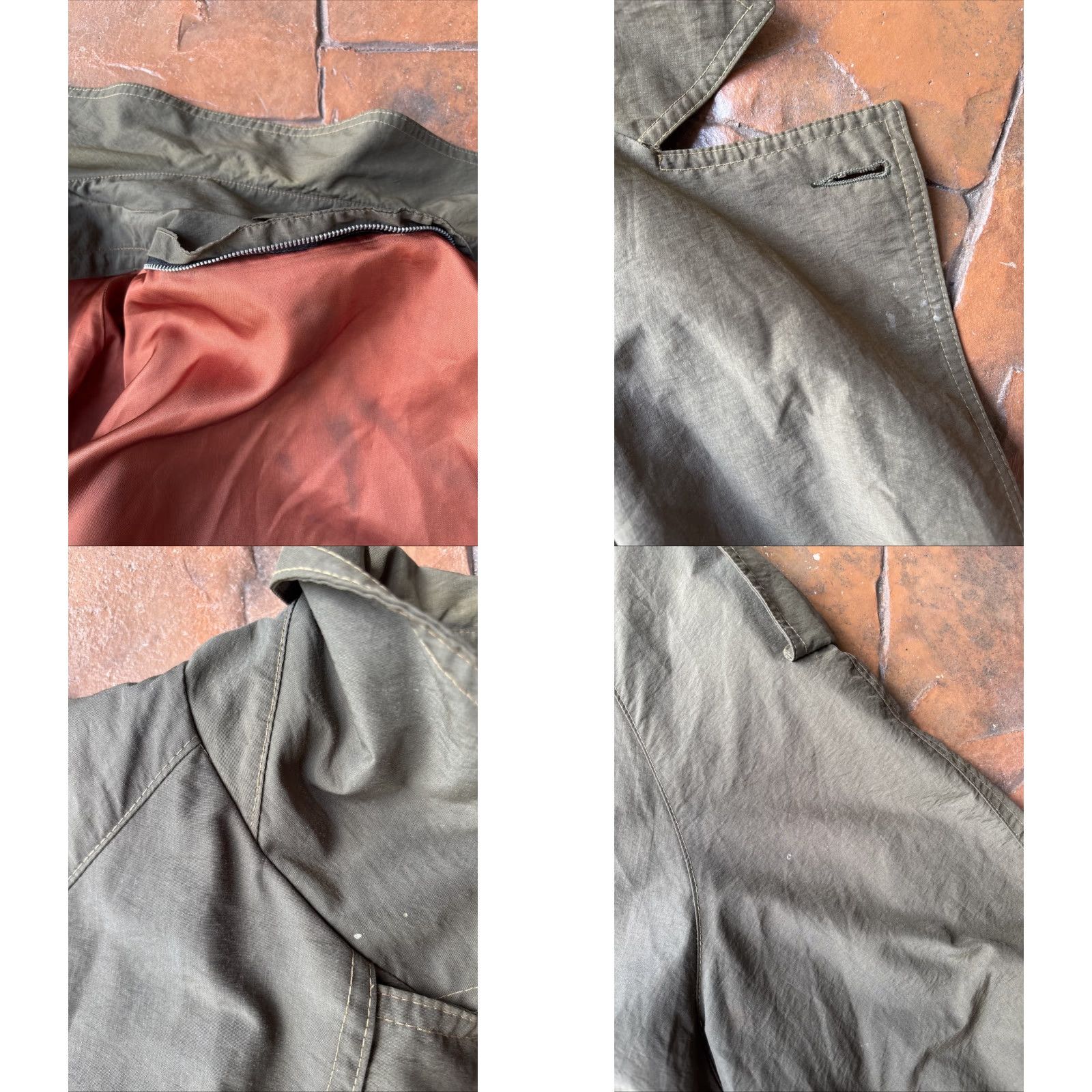 Rains VINTAGE Carol Cohen Drizzle Trench Rain Overcoat Womens 40 Green Size S / US 4 / IT 40 - 8 Thumbnail