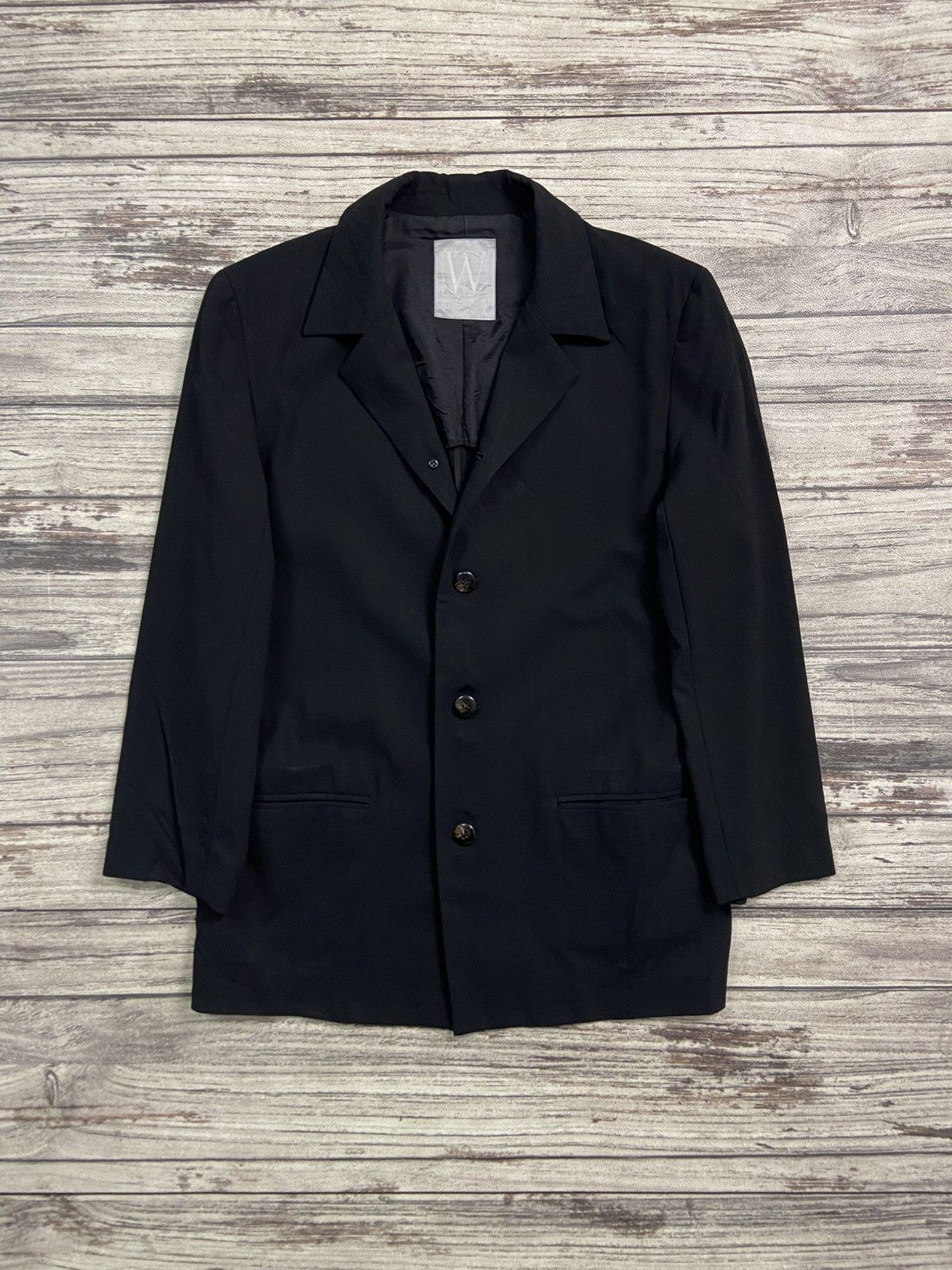 Vintage × Y's × Yohji Yamamoto Vintage 90s Workshop By Yohji Yamamoto Light Blazer Black Size 40L - 1 Thumbnail