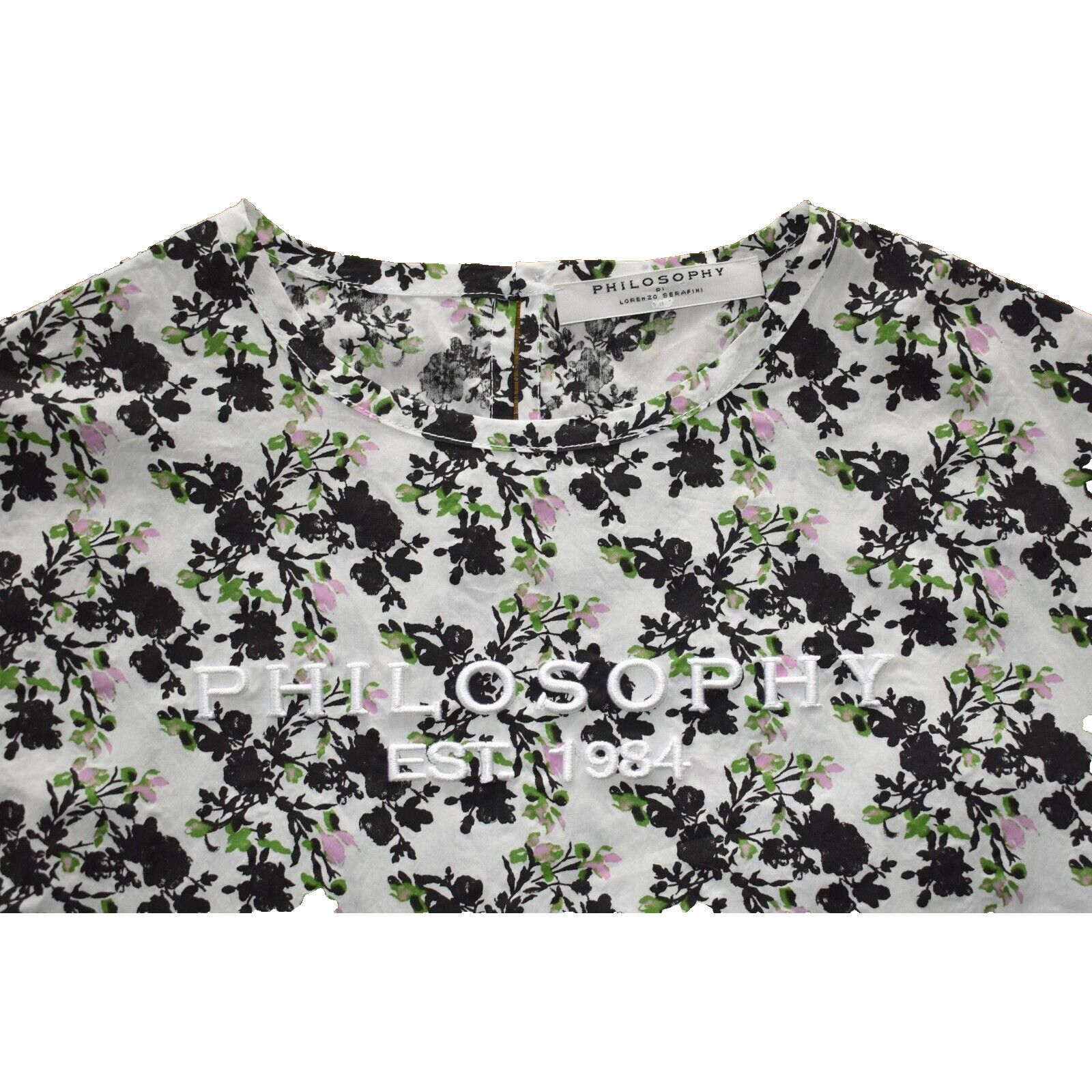 Philosophy di Lorenzo Serafini PHILOSOPHY DI LORENZO SERAFINI Floral Print Cotton Blouse S Size S / US 4 / IT 40 - 5 Thumbnail