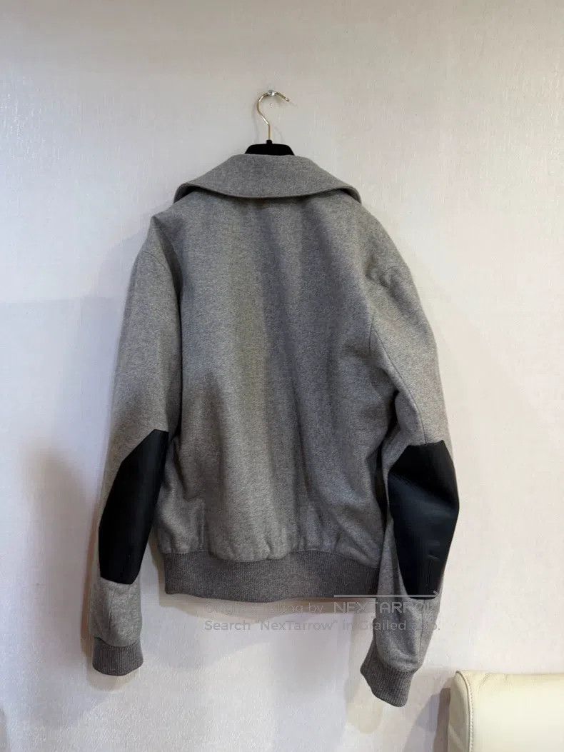 Hermes Hermes Gray Cashmere and Leather Jacket Size US M / EU 48-50 / 2 - 2 Thumbnail