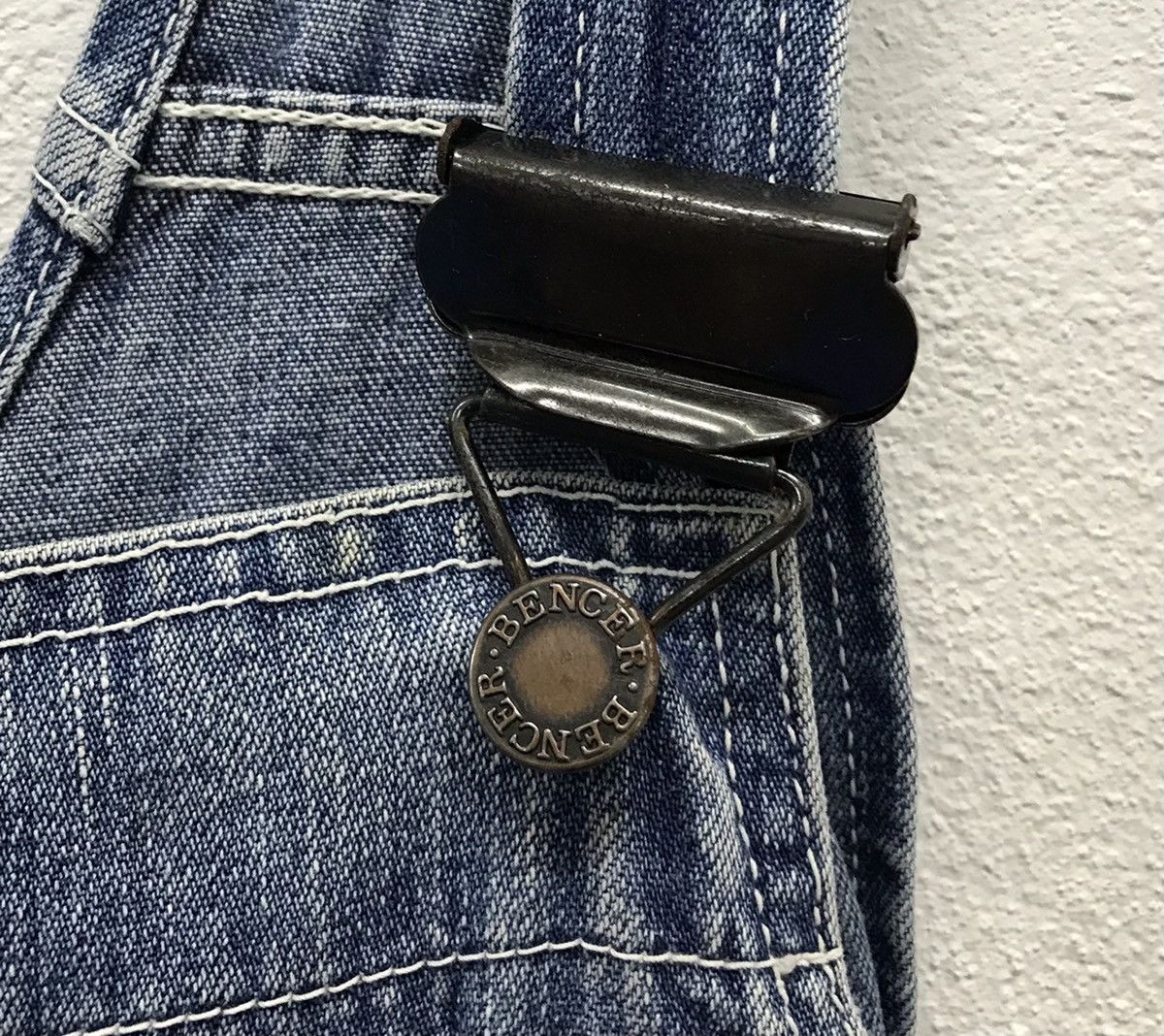Japanese Brand × Vintage Vintage Bencer Natural Jeans Overalls Size US 33 - 5 Thumbnail