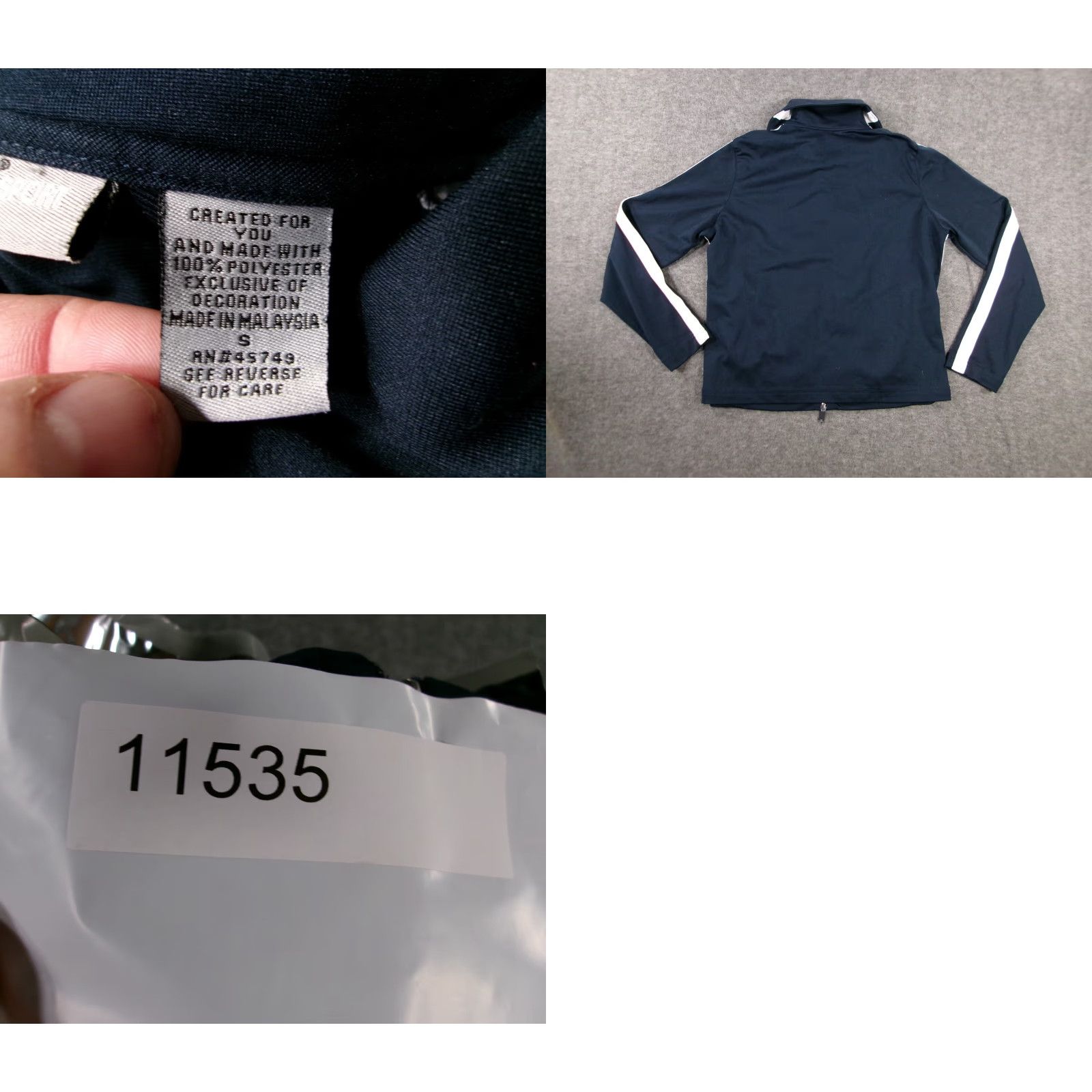 Oleg Cassini VINTAGE Oleg Cassini Sport Jacket Womens Small Navy Blue Track Running Workout Gym Size S / US 4 / IT 40 - 8 Thumbnail