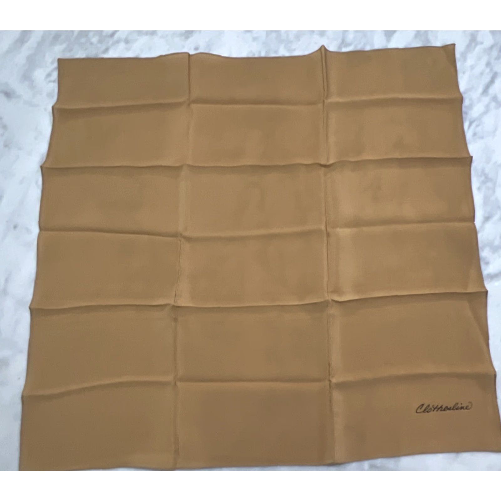 Vintage VINTAGE Clothesline Silk Scarf Joel Oppenheimer Brown 22” Square Scarf Mens Womens? Size ONE SIZE - 3 Thumbnail