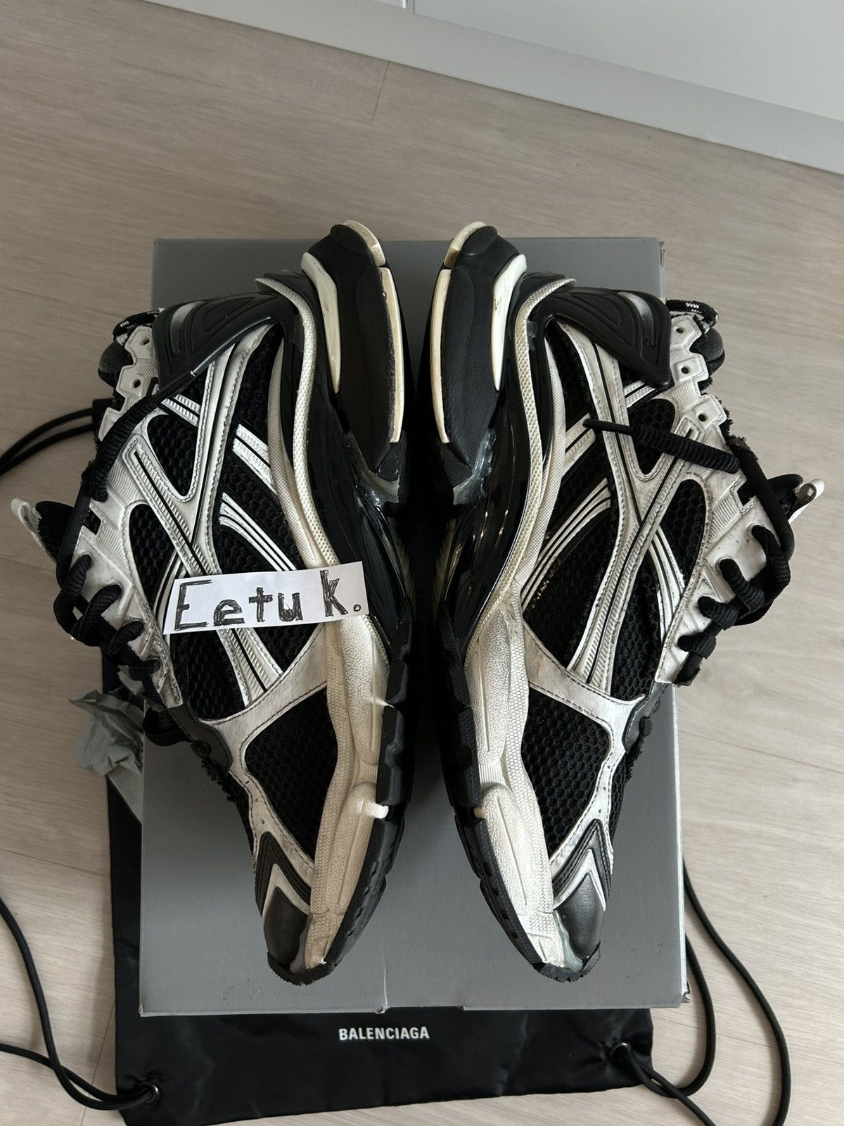 Balenciaga Balenciaga Runner Sneaker – White/Black Size US 11 / EU 44 - 5 Thumbnail