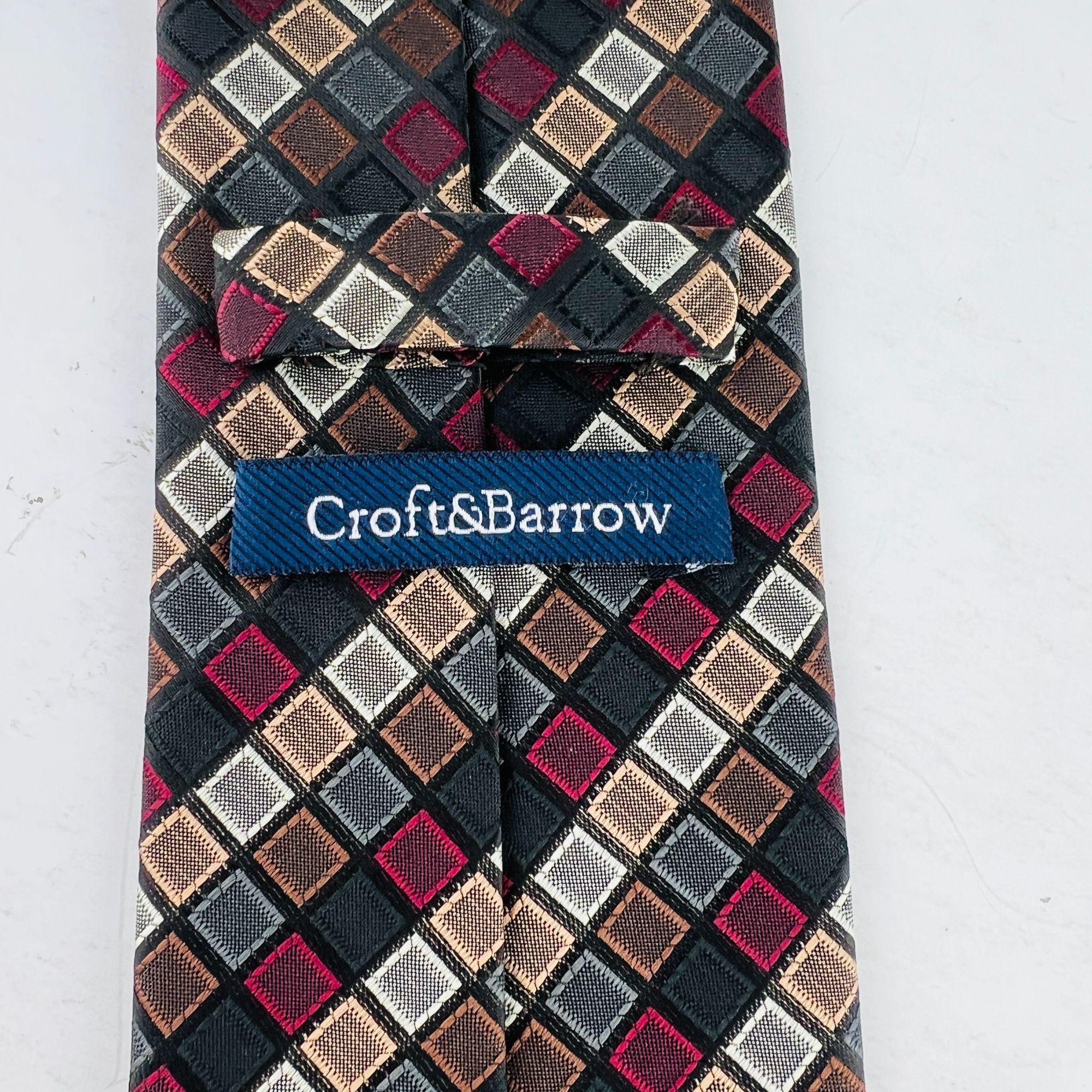 Croft & Barrow Croft & Barrow Designer Geometric Squares Necktie Tie Size ONE SIZE - 5 Thumbnail