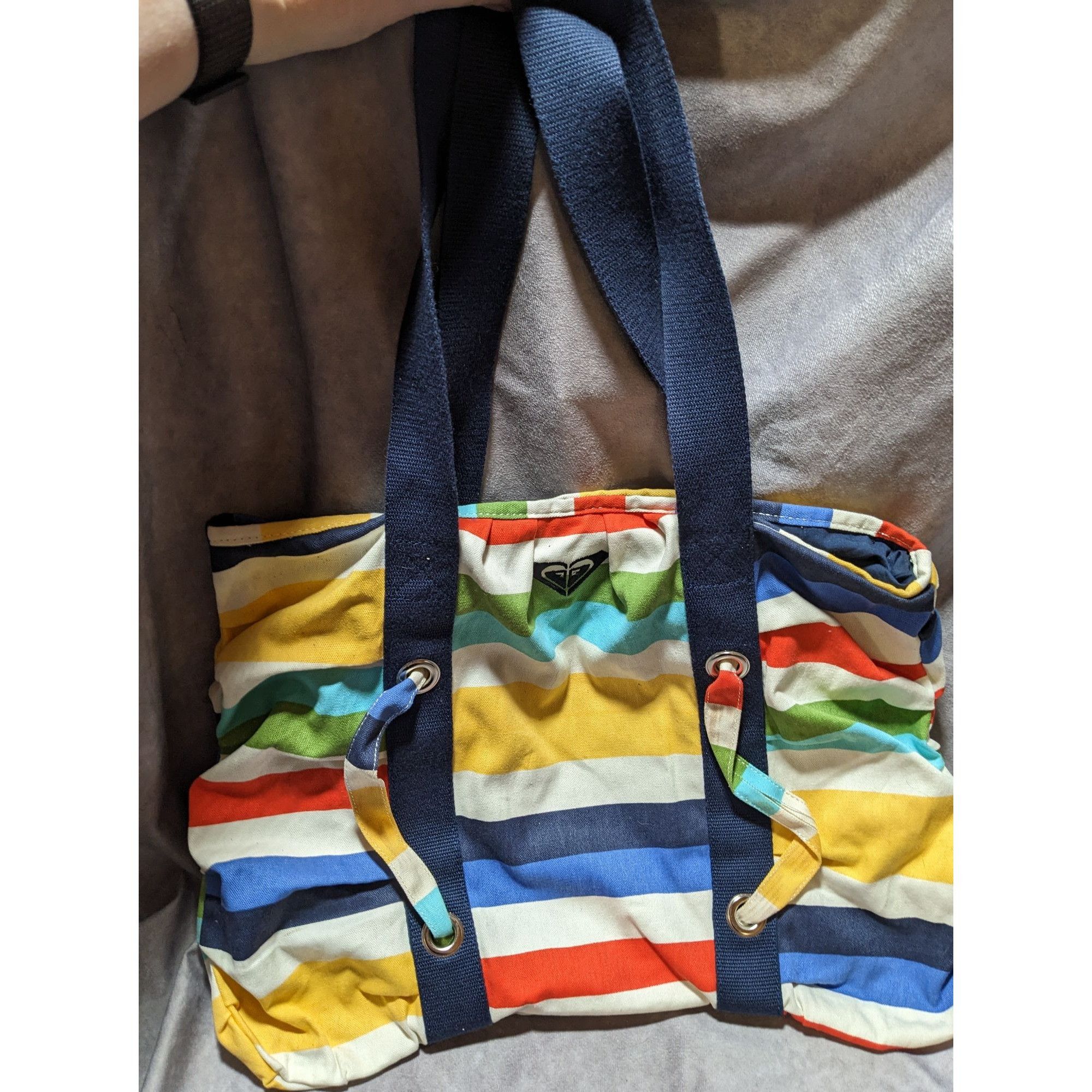 Other Retro Roxy Striped Canvas Beachy Tote Bag Size ONE SIZE - 6 Thumbnail