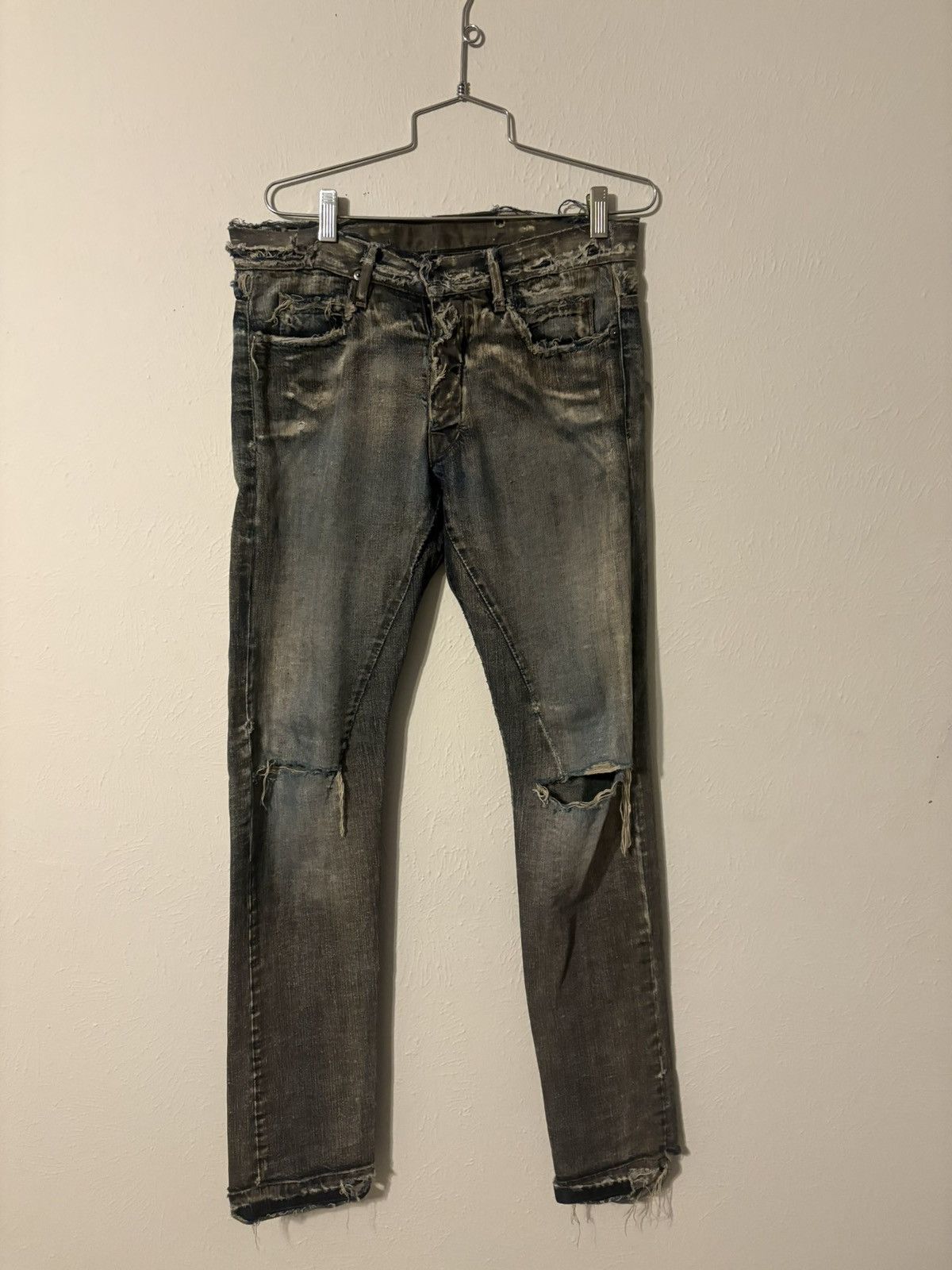 Drkshdw SS08 泥加工　ベルリンカット　デニム　30 Rick Owens × Rick Owens Drkshdw Rick Owens SS08 Dust Detroit Cut