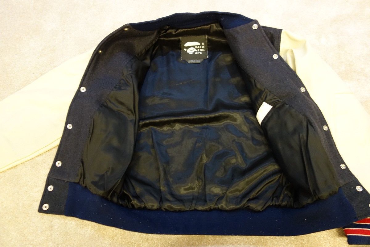 Bape Bape 1998AW Leather Varsity Jacket Directed by Nigo Size US L / EU 52-54 / 3 - 14 Thumbnail