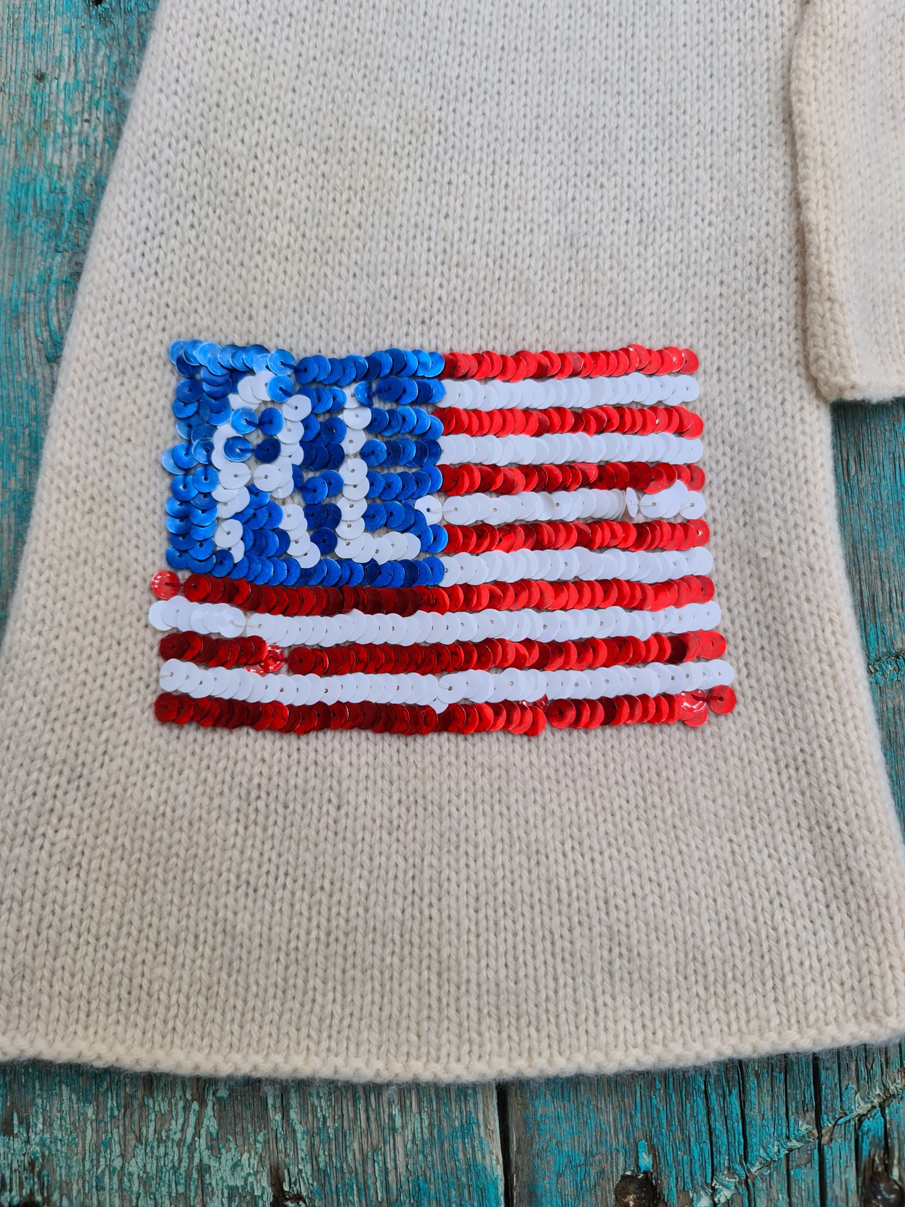 Polo Ralph Lauren POLO Jeans Company Scarf American Flag Knit Vintage Size ONE SIZE - 1 Thumbnail