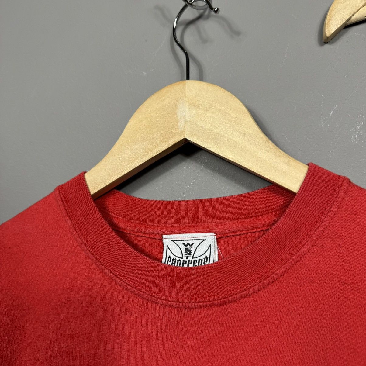 Vintage × West Coast Choppers West Coast Choppers Red Graphic T-Shirt Size L / US 10 / IT 46 - 5 Thumbnail