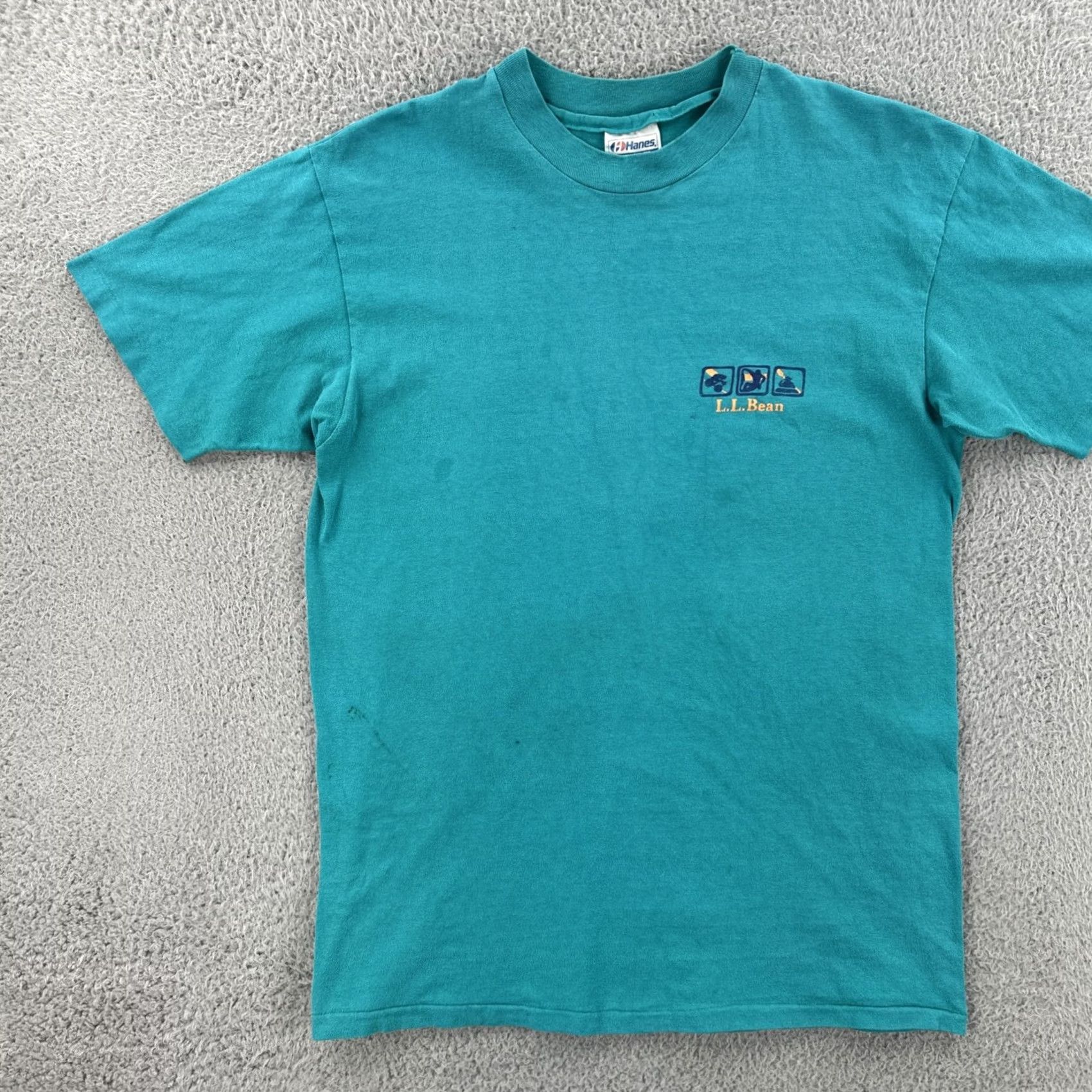 Hanes VINTAGE Hanes Beefy-T Shirt Mens L Green 90s Crew Neck Short Sleeve Made In USA Size US L / EU 52-54 / 3 - 3 Thumbnail