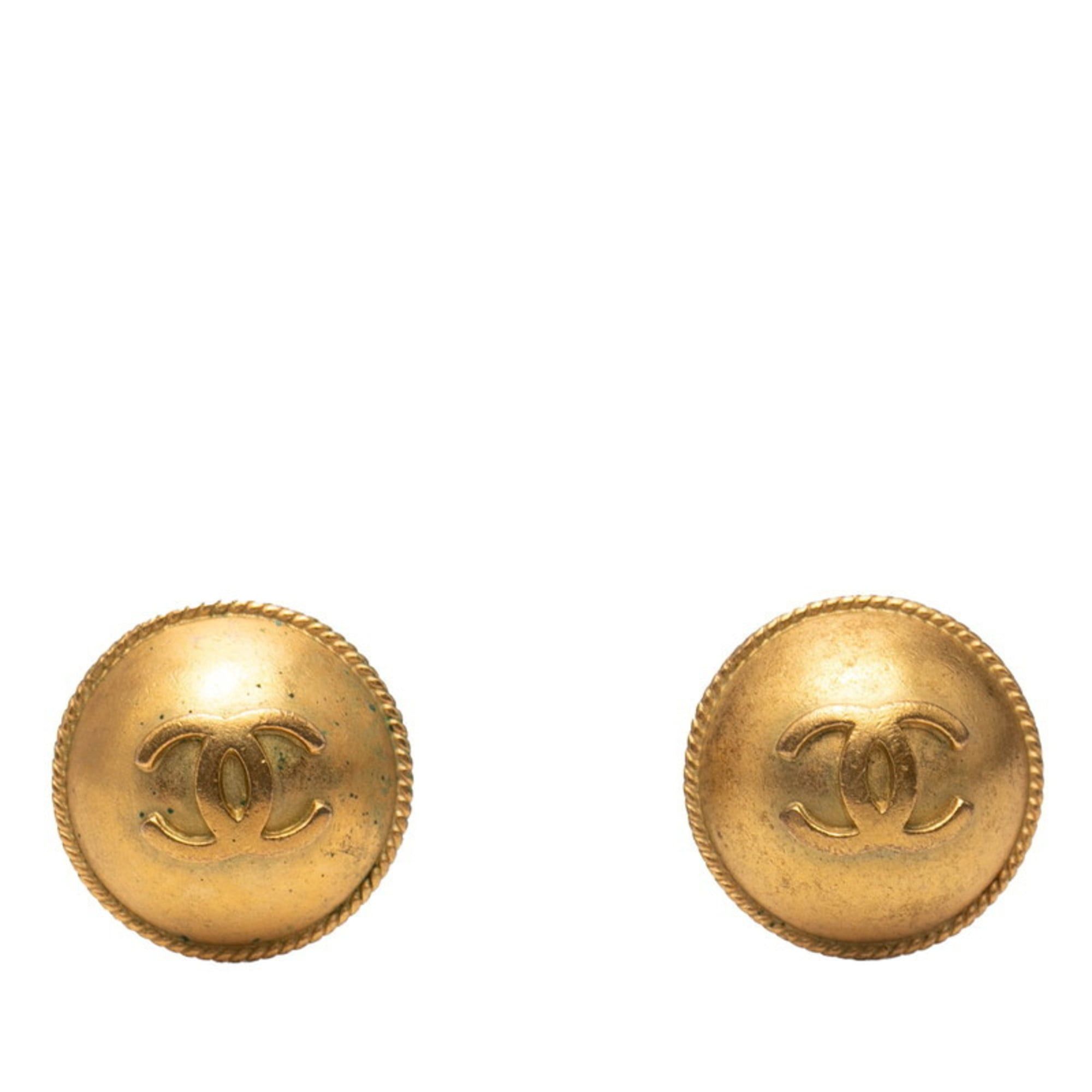 Chanel Vintage Chanel Coco Mark Earrings, Gold Plated, Women's, CHANEL Size ONE SIZE - 1 Thumbnail