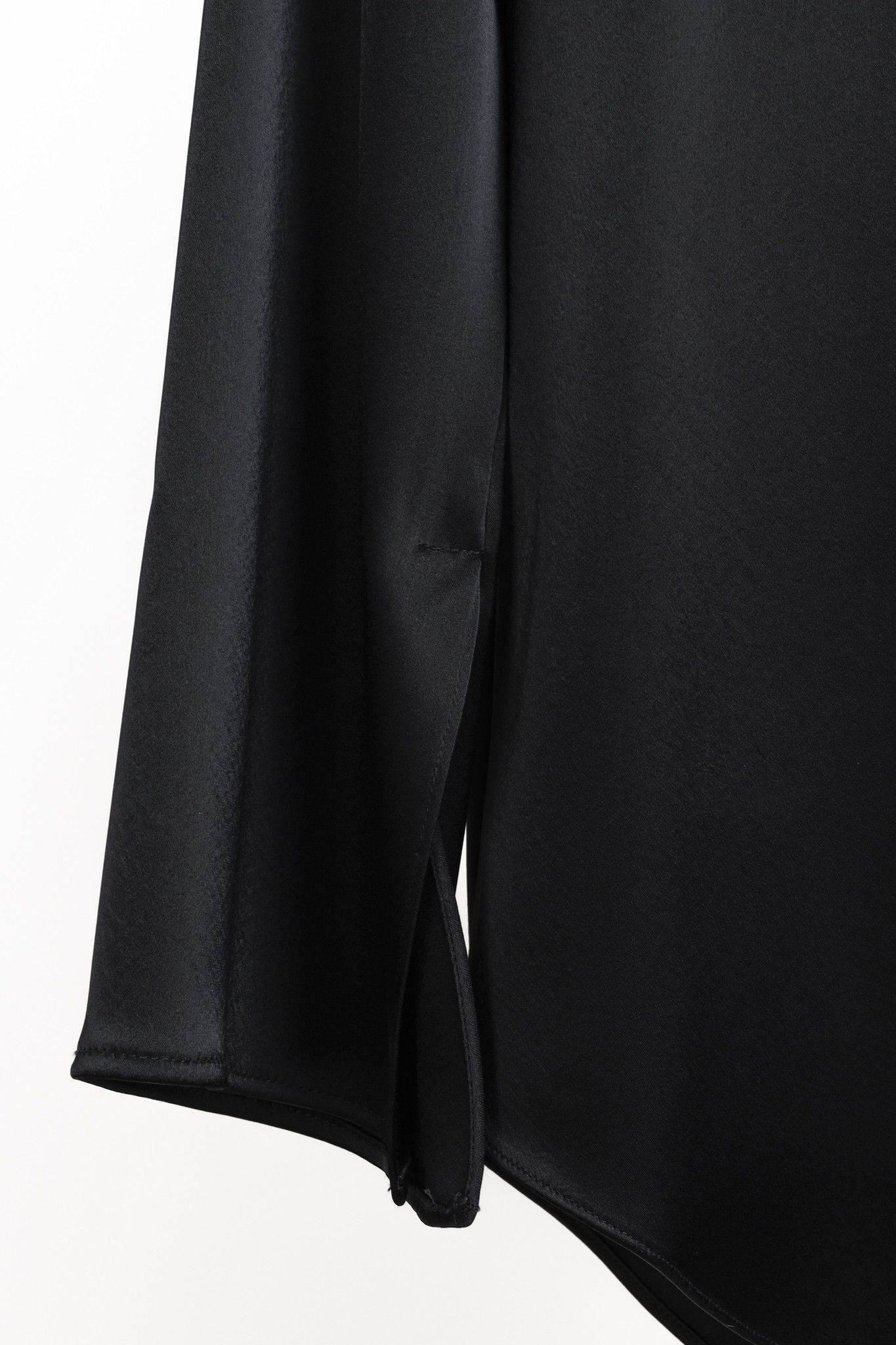 Theory Theory Black Minimalist Satin Blouse Size S / US 4 / IT 40 - 6 Thumbnail
