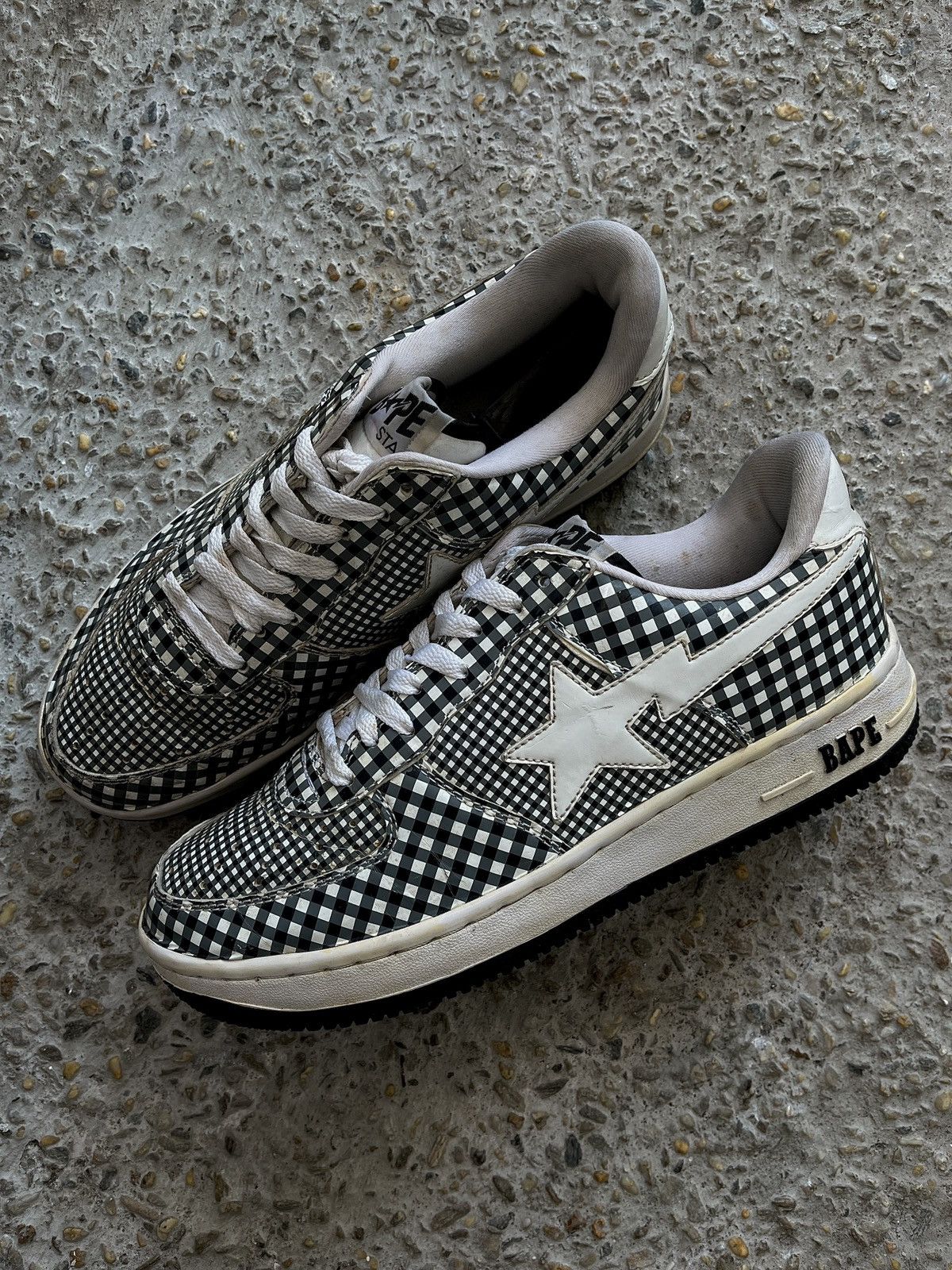 Bape ‘09 Check Print Bapesta Size US 10 / EU 43 - 3 Thumbnail