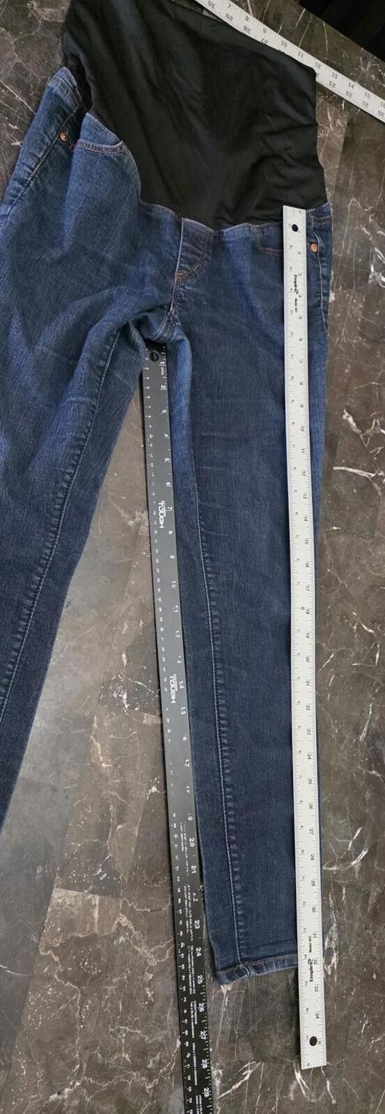 Other LOFT Maternity Dark Blue Skinny Jeans with Black Belly Band Size 30" / US 8 / IT 44 - 7 Thumbnail