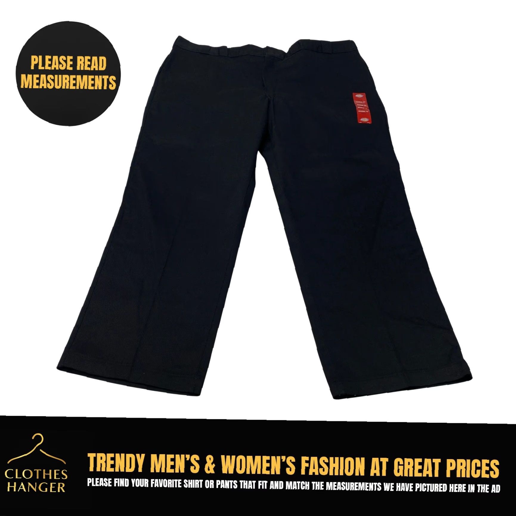 Dickies Dickies 874 Pants Mens 50x32 Black Classic Original Fit Work Uniform Straight Size US 34 / EU 50 - 2 Thumbnail