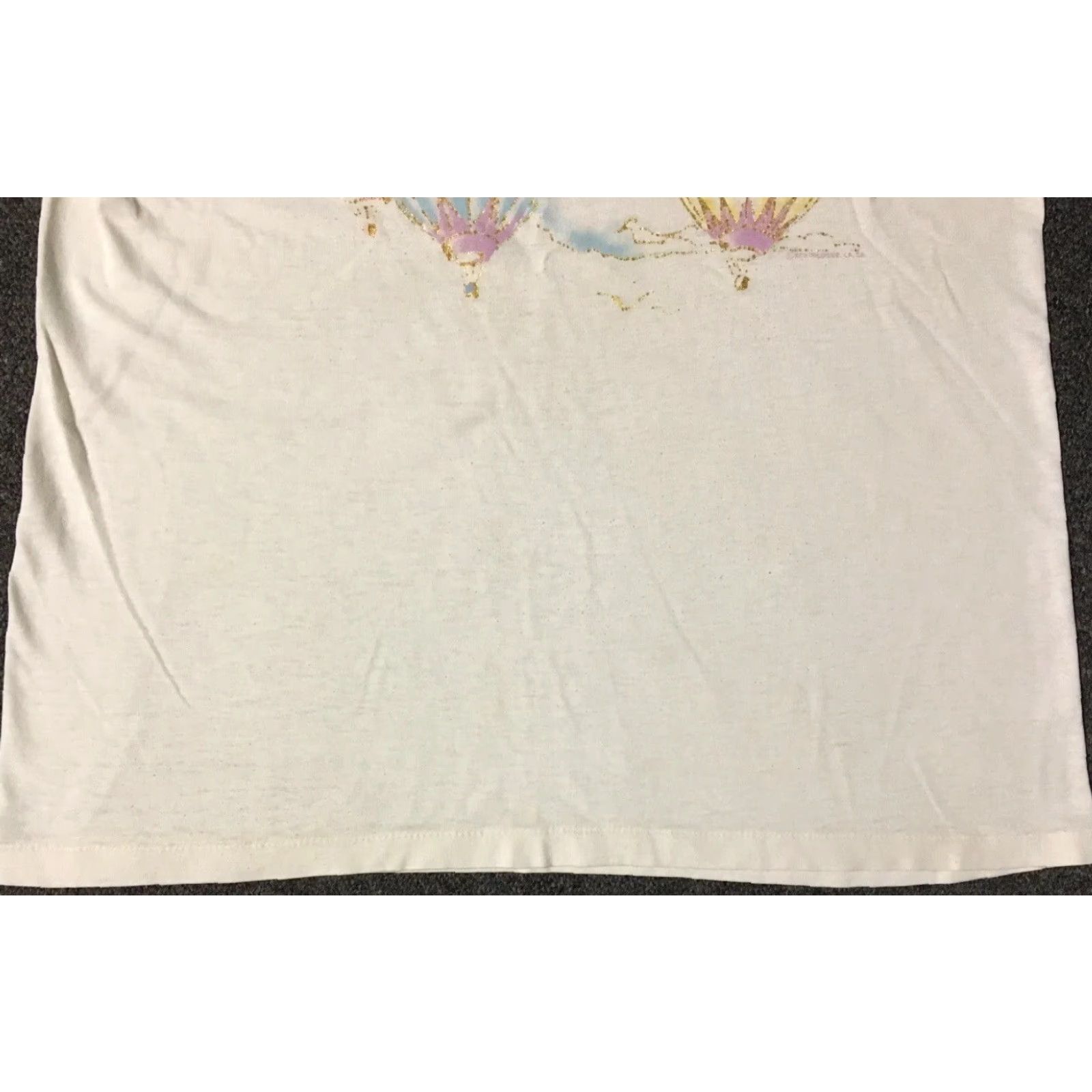 Vintage Vtg 80s Hot Air Balloon Shirt S White USA Nature Grunge 90s Cute Graphic Tee? Size US S / EU 44-46 / 1 - 4 Thumbnail