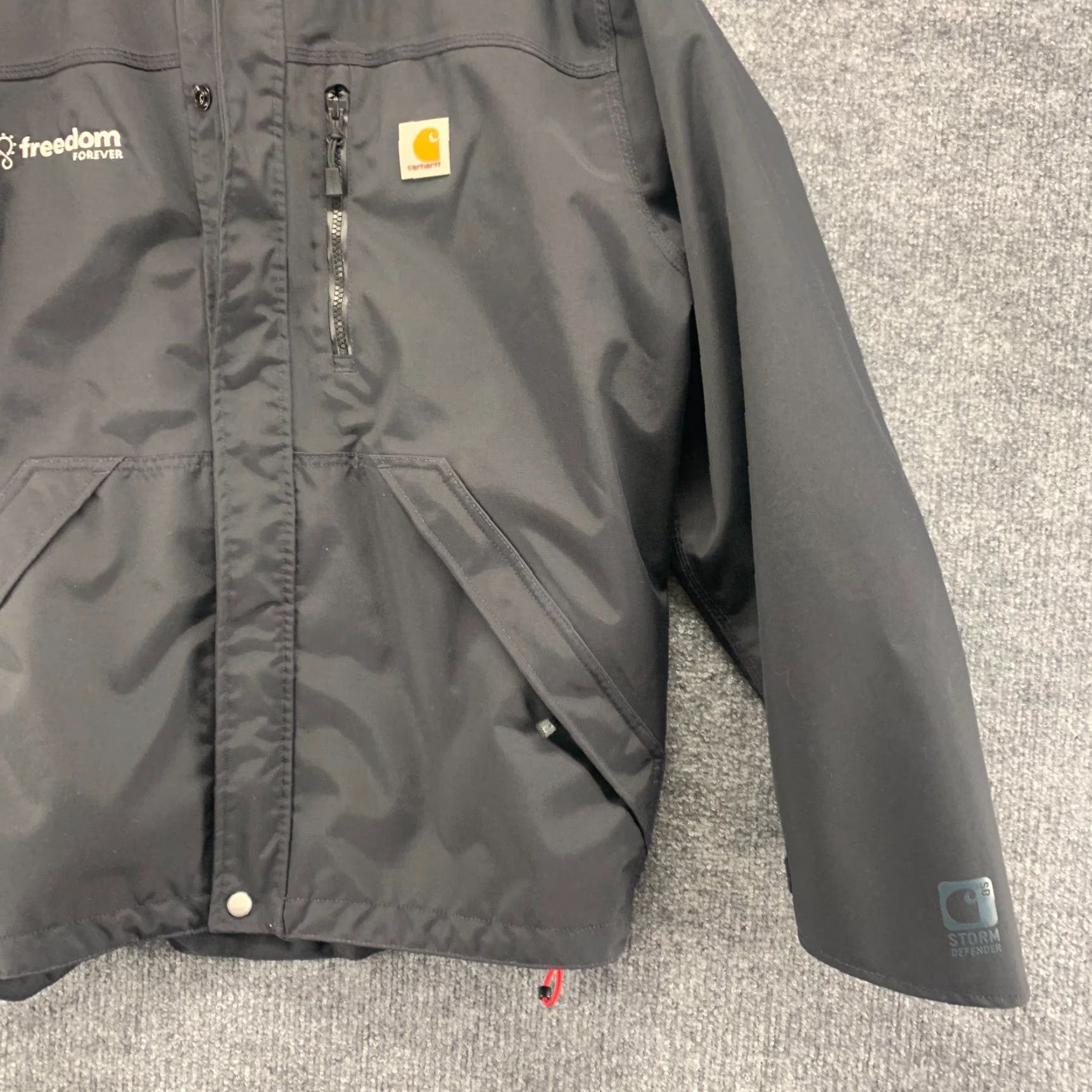 Carhartt Carhartt Jacket Mens Large Regular Black Button Up Lined Windbreaker Raincoat Size US L / EU 52-54 / 3 - 6 Thumbnail