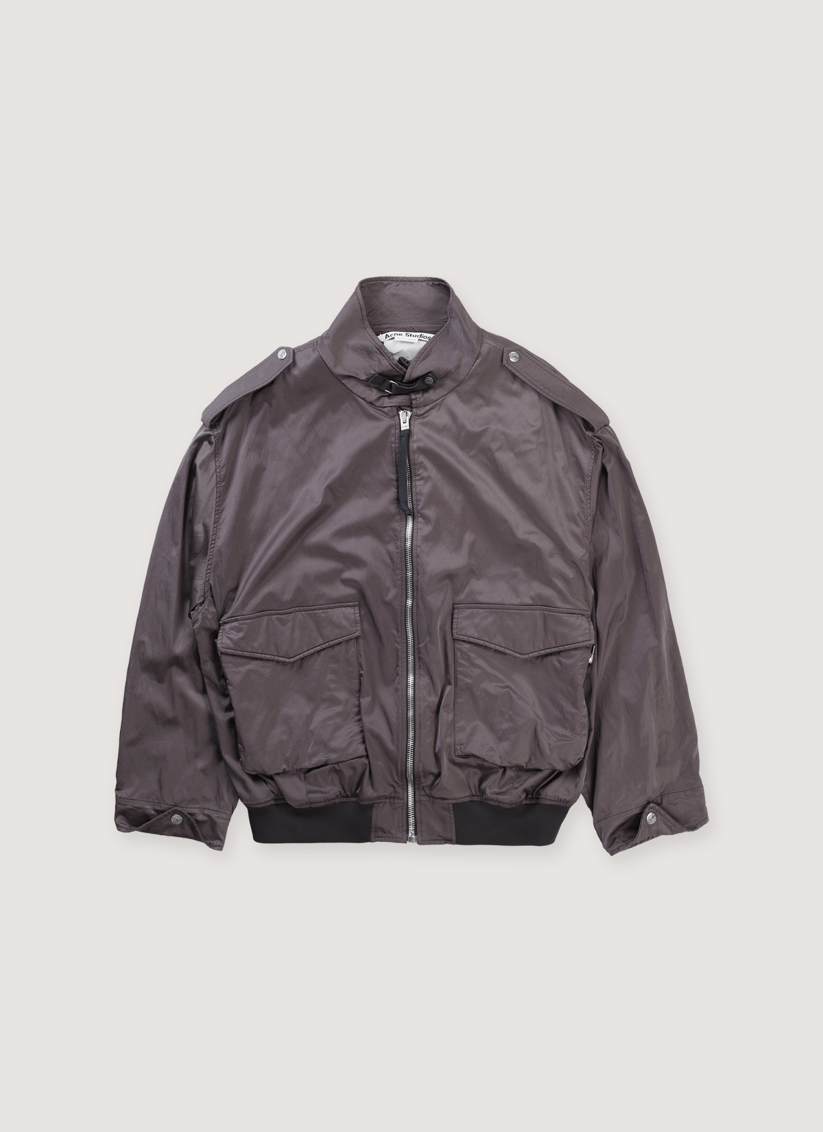 Other Acne Studios Satin Jacket Mid Grey Size US M / EU 48-50 / 2 - 1 Thumbnail