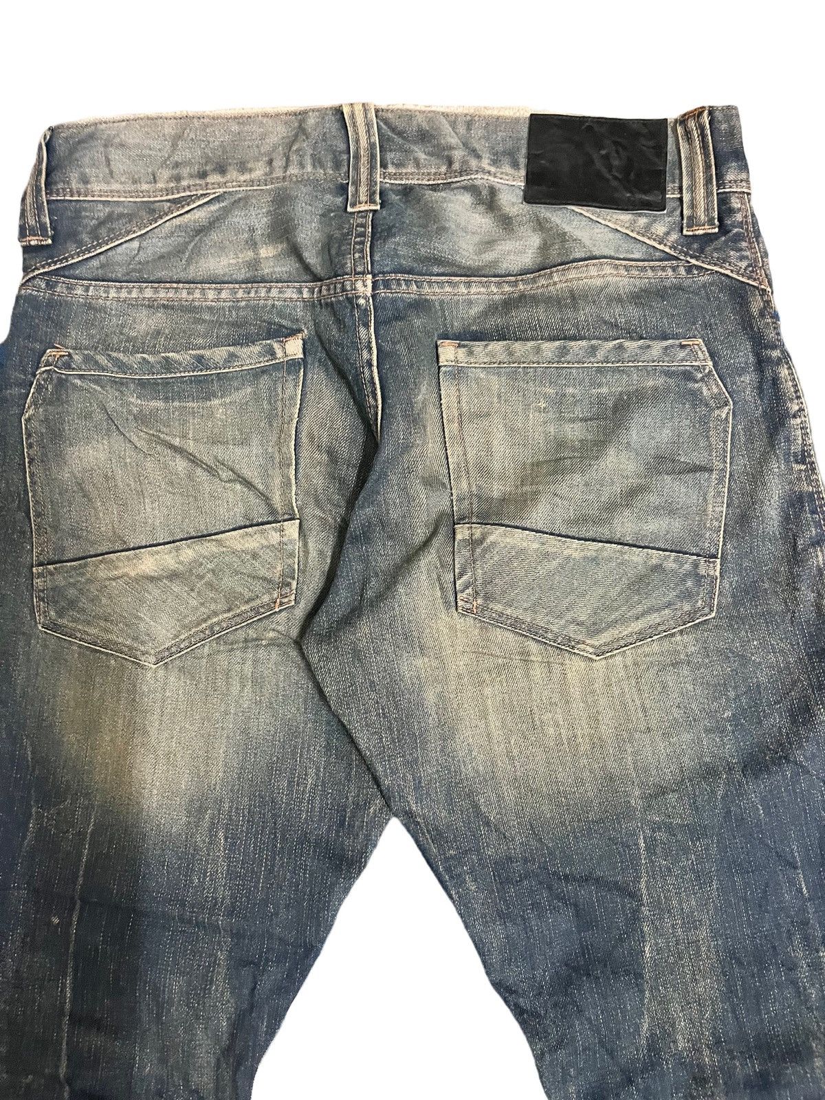 Japanese Brand Vintags Mudwash Back Number Curve Style Jeans Size US 33 - 10 Thumbnail
