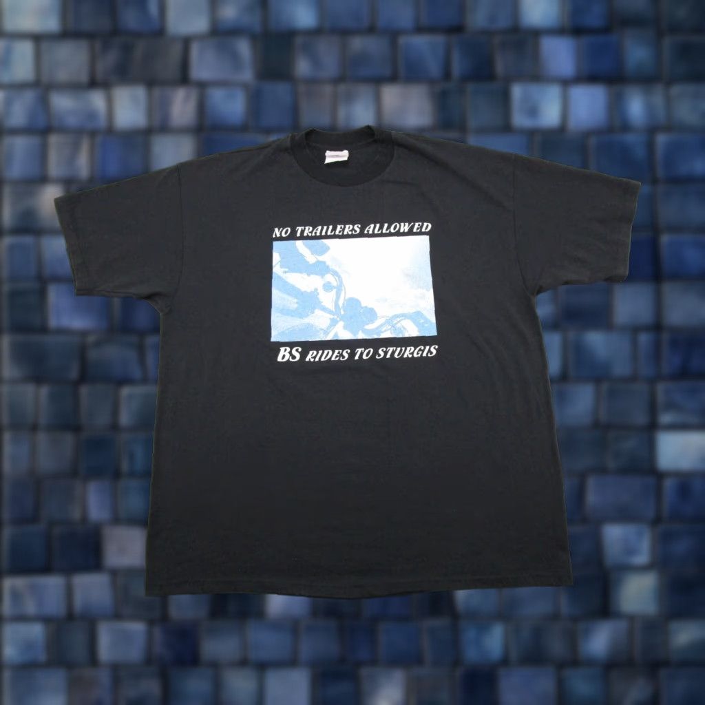 Hanes VINTAGE 90s BS Productions Rides to Sturgis Single Stitch T-Shirt XL Black Hanes Men T-Shirt Biker 90s Size US XL / EU 56 / 4 - 1 Thumbnail