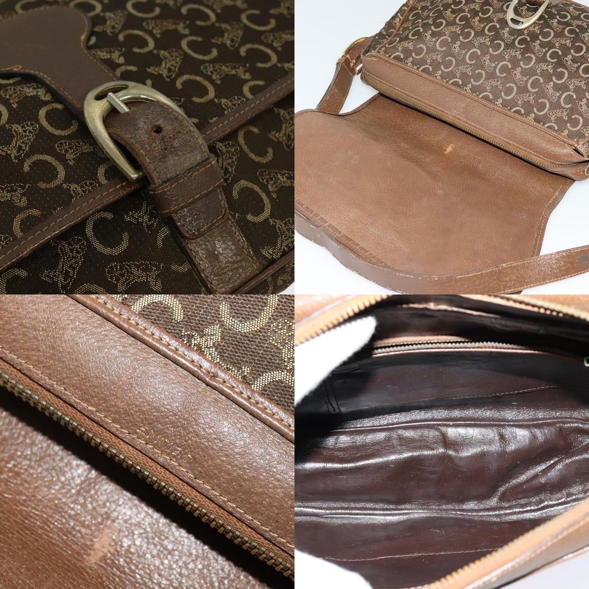 Celine CELINE C Sulky Shoulder Bag Canvas Brown Size ONE SIZE - 11 Thumbnail