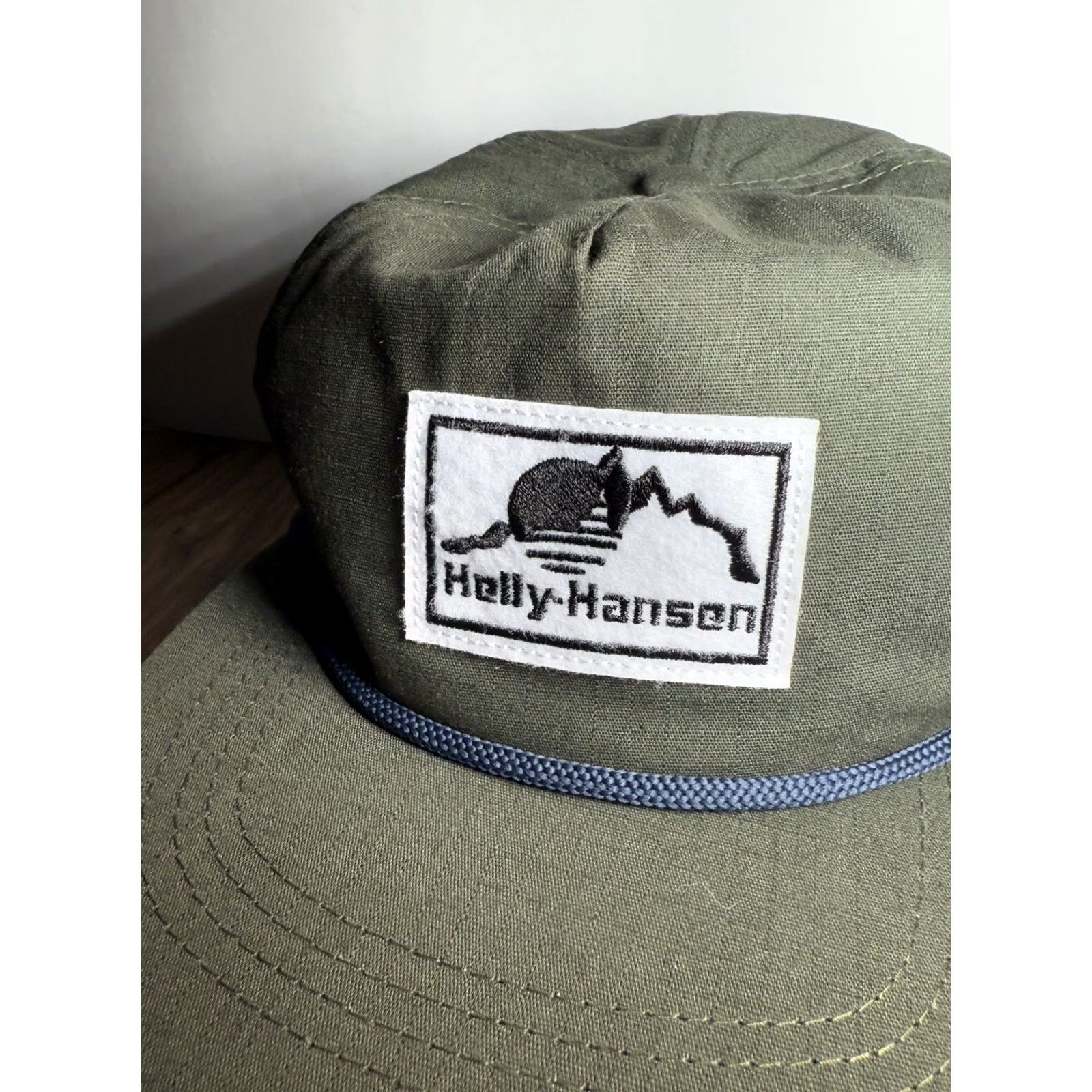 Helly Hansen VINTAGE Helly Hansen Army Green Adjustable Panel Patch Hat Trucker SnapBack Men Adjustable Green Army Baseball Cap Mens Size ONE SIZE - 2 Thumbnail
