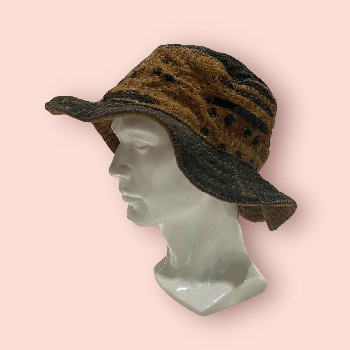 Japanese Brand RARE VINTAGE JAPAN SASHIKO STICHES BUCKET HAT Size ONE SIZE - 8 Thumbnail