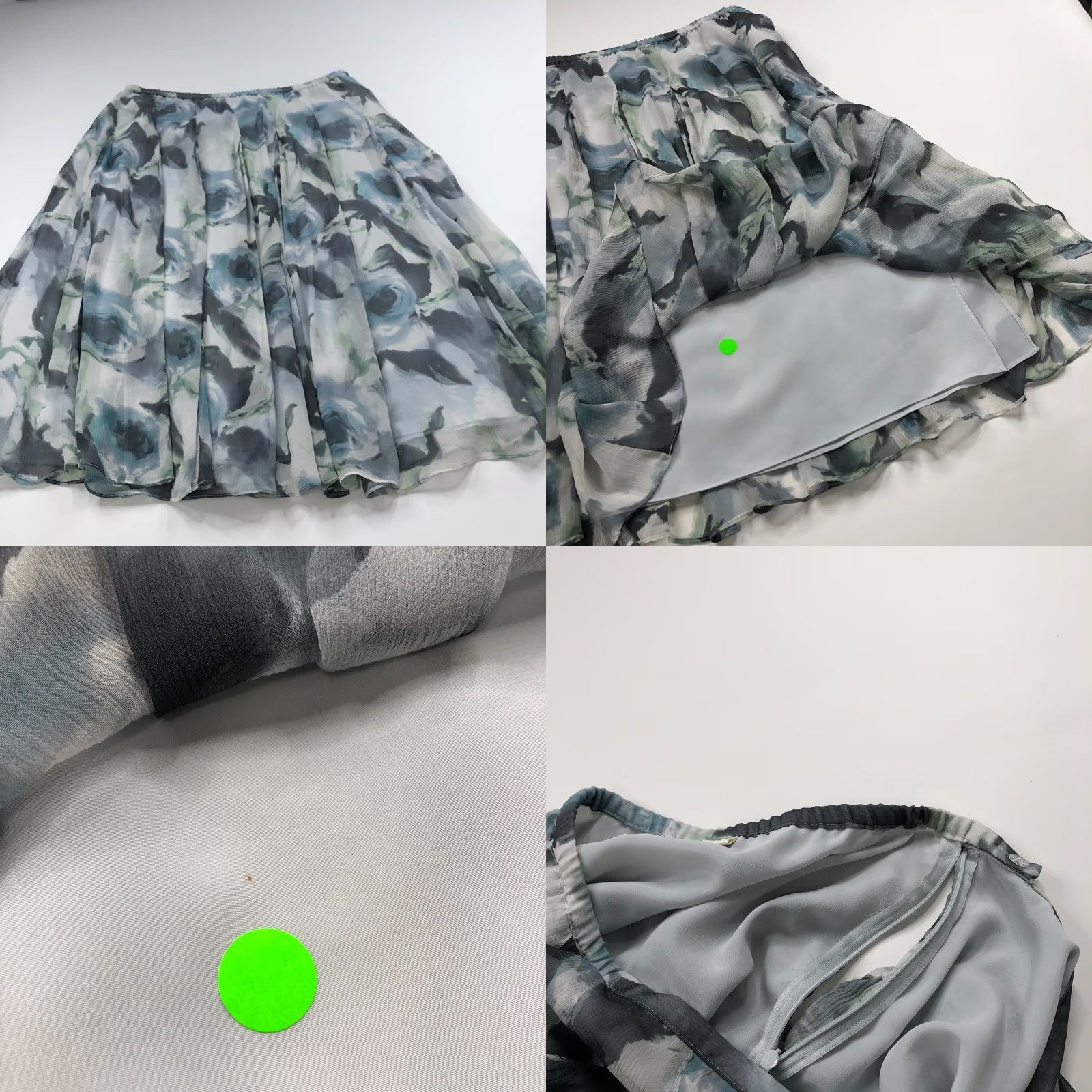 Coldwater Creek Coldwater Creek Skirt Ladies Small 14-16 33In 100% Silk Gray Floral Pull On Mini Short Boho Vintage? No Size 36" / US 14 / IT 50 - 8 Thumbnail