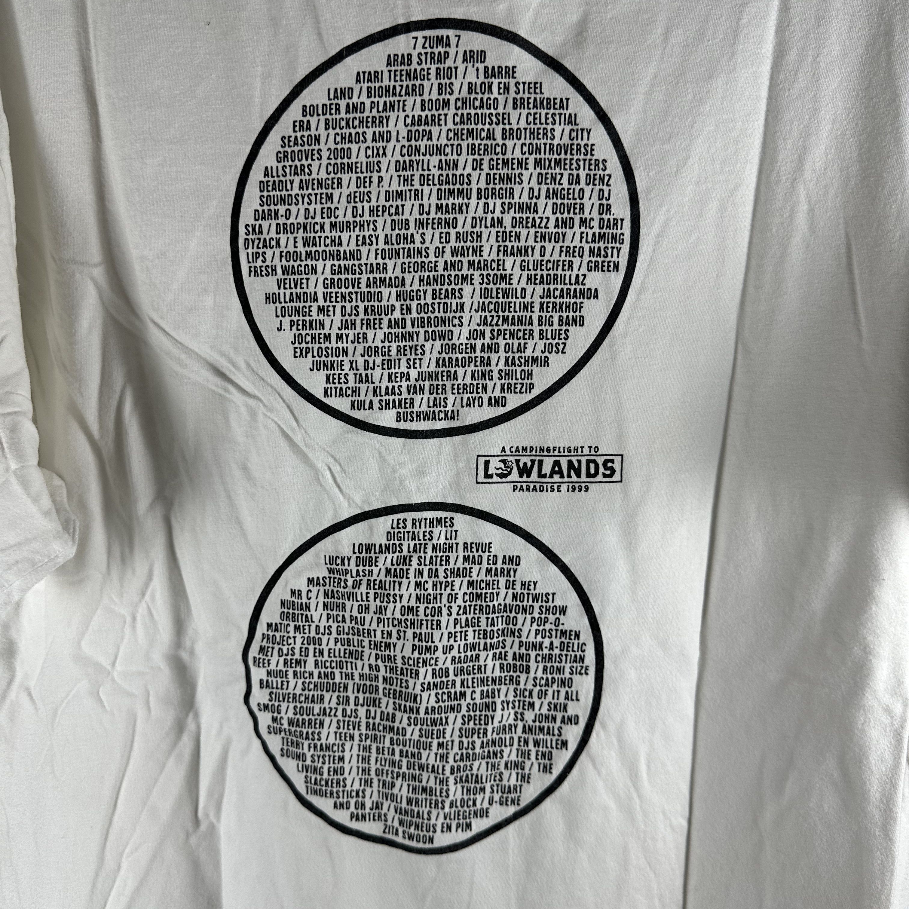 Vintage 1999 Flaming Lips Gang Starr Public Enemy Lowlands Fest Tee Size US XL / EU 56 / 4 - 7 Thumbnail