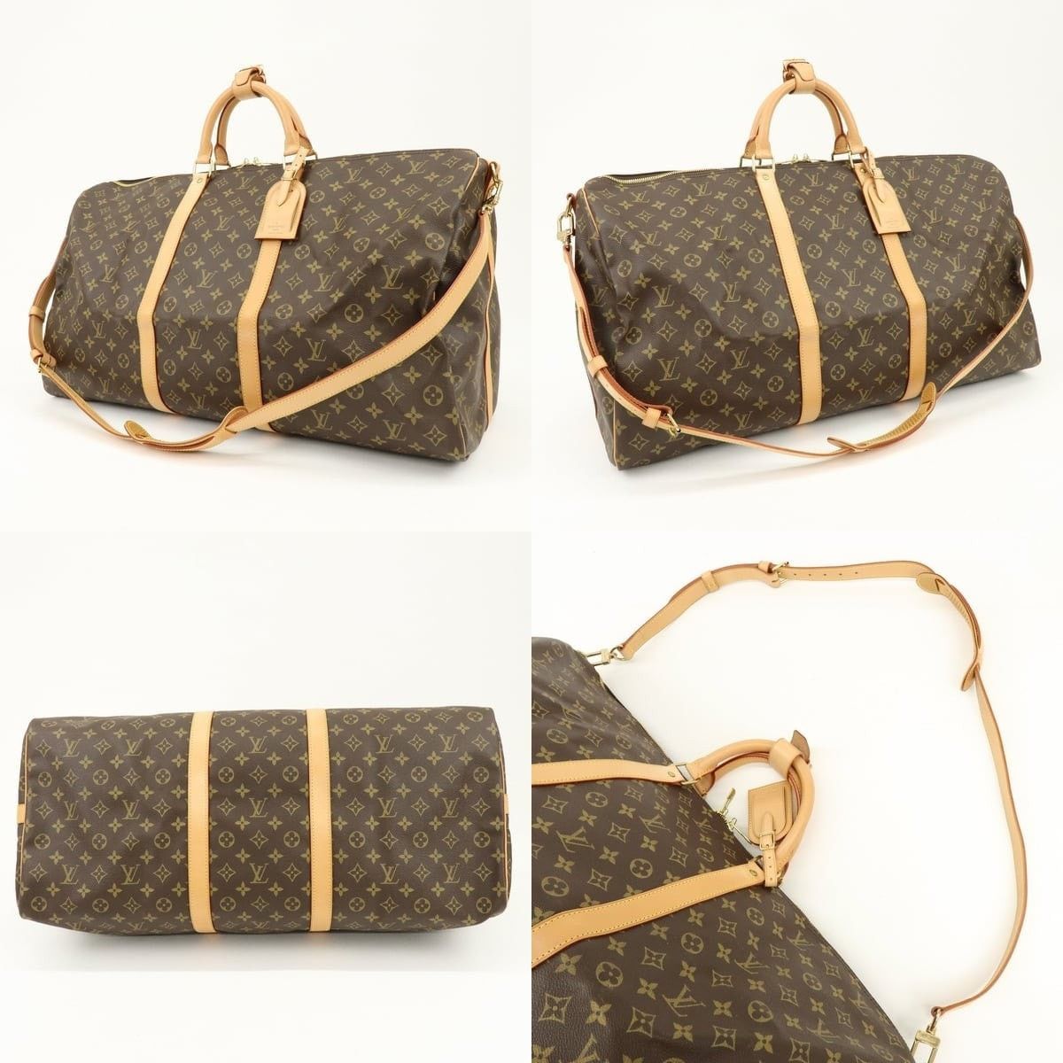 Louis Vuitton Louis Vuitton Monogram Keepall Bandouliere 60 Duffle Bag Size ONE SIZE - 3 Thumbnail