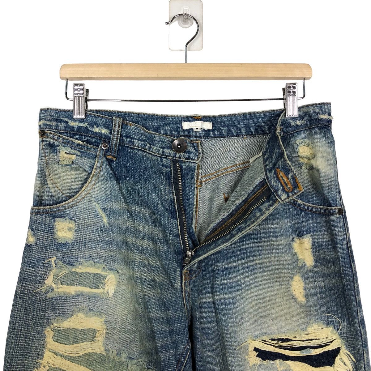 Hysteric Glamour 🔥Rare Distressed Denim Jeans Straight Cut Hysteric Glamour Size US 32 / EU 48 - 13 Thumbnail