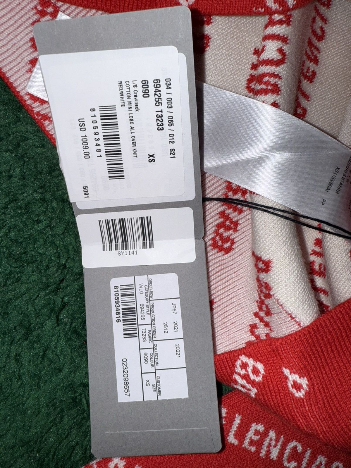 Balenciaga BALENCIAGA Cashmere Logo Print Crewneck Sz.XS Size US XS / EU 42 / 0 - 10 Thumbnail