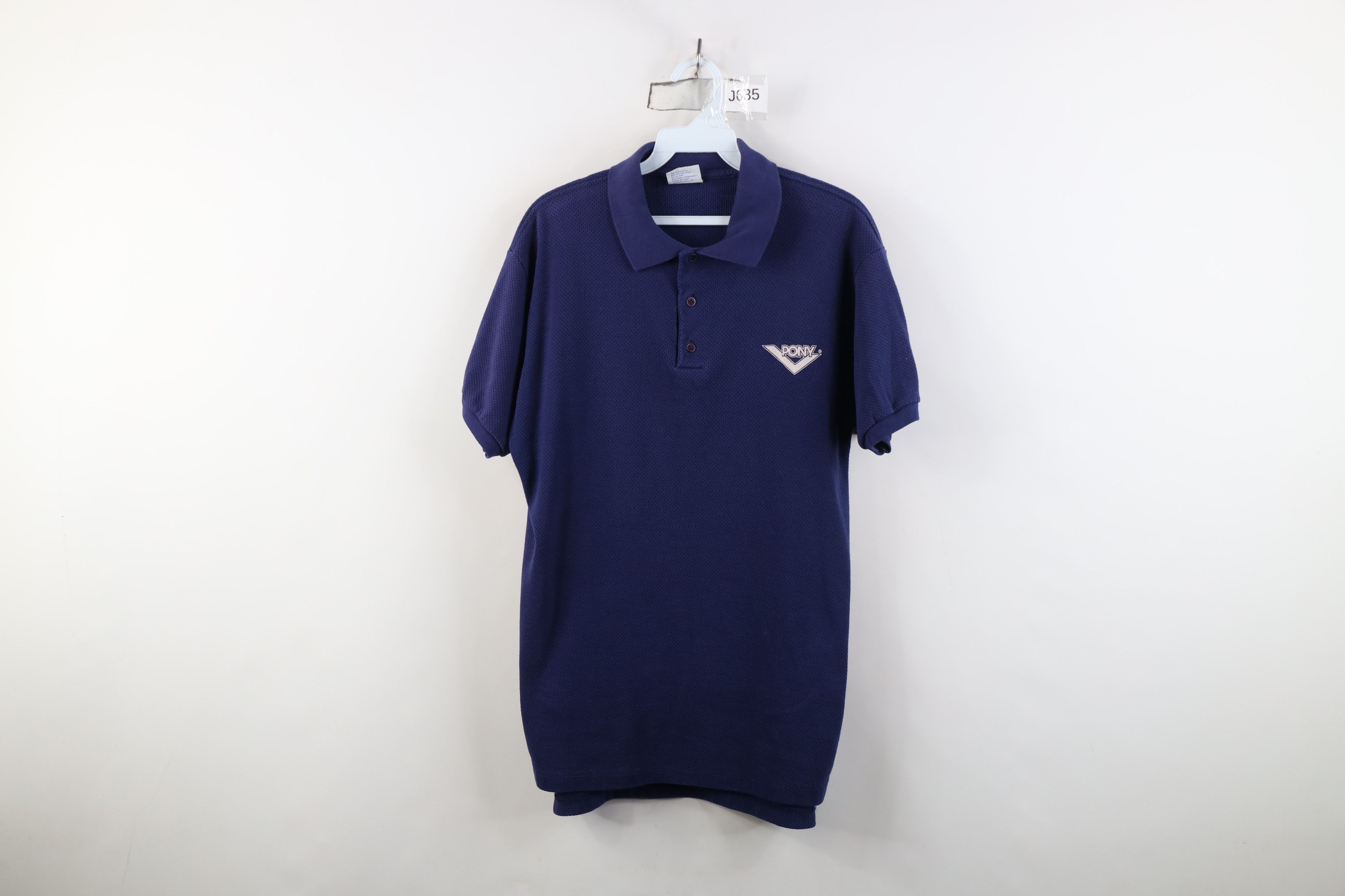 Vintage Vintage 80s Pony Football Thermal Knit Golf Polo Shirt USA Size US M / EU 48-50 / 2 - 1 Thumbnail