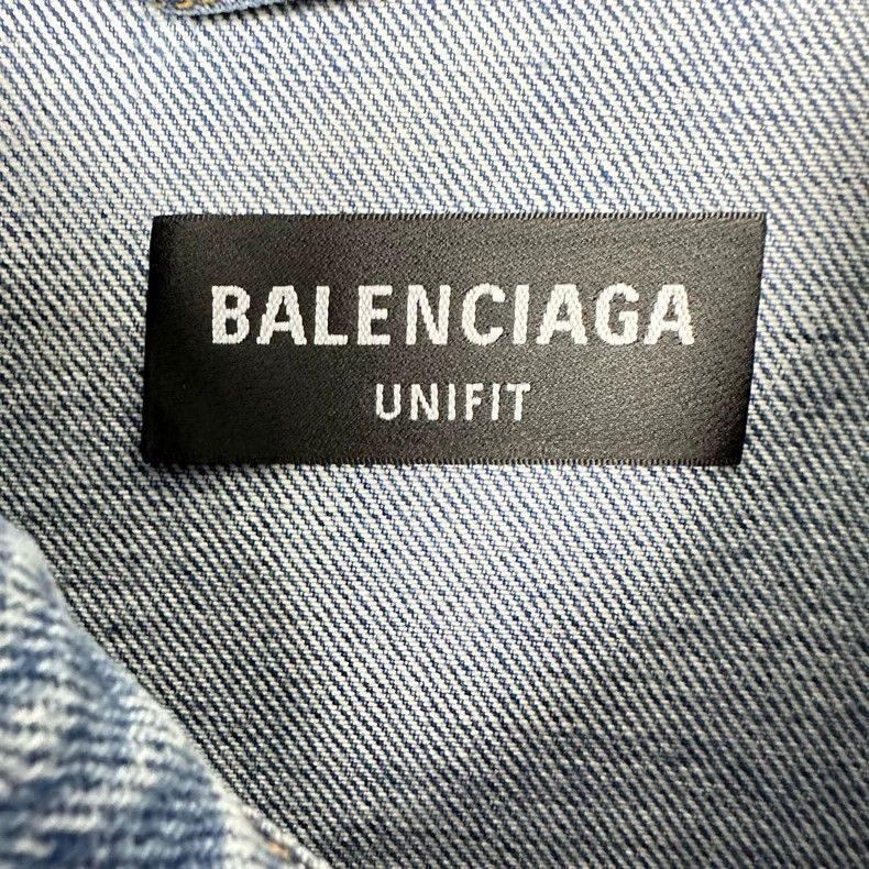 Balenciaga Balenciaga FW21 Barcode waterfall logo embroidered denim ja Size US XS / EU 42 / 0 - 6 Thumbnail
