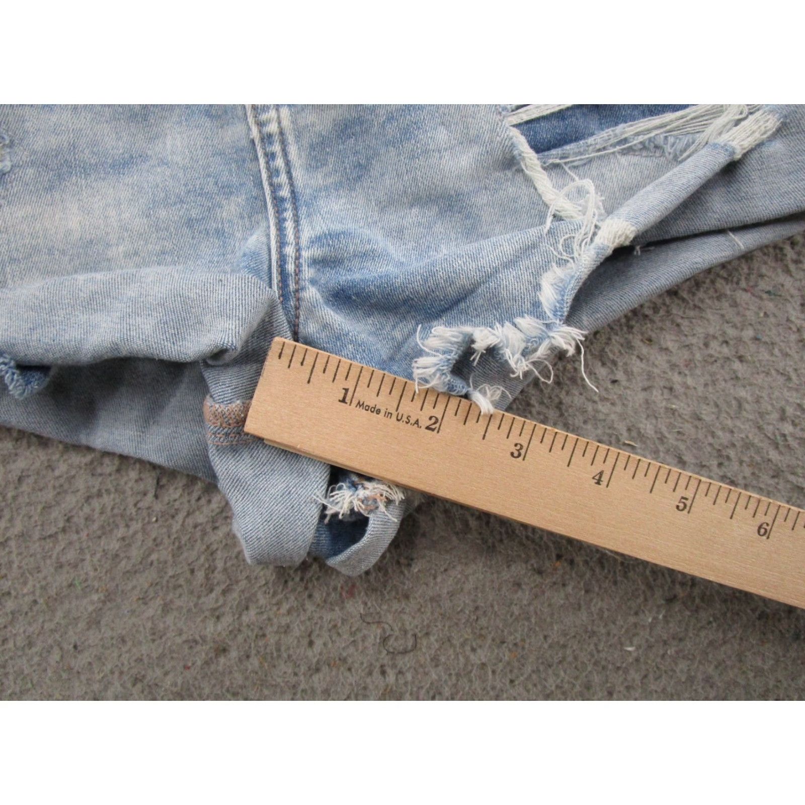American Eagle Outfitters American Eagle Outfitters Curvy Hi Rise Shortie Shorts Distressed Next Level Stretch SZ 2 Blue Denim 5-Pocket Womens Summer Size 26" / US 2 / IT 38 - 7 Thumbnail